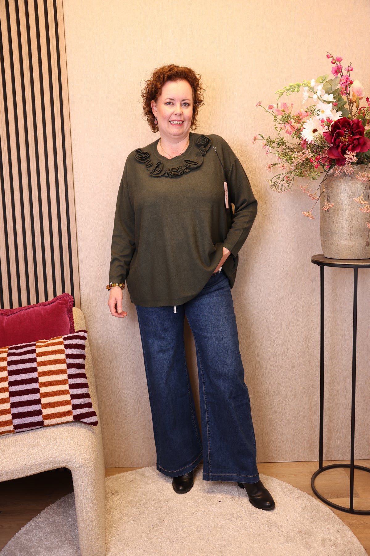 Dora | Bluse schwarz Langarm 52 bis 58