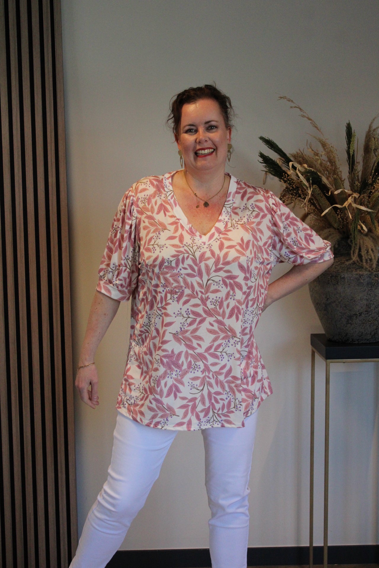 Fientje | Blouse korte mouw 40 t/m 48