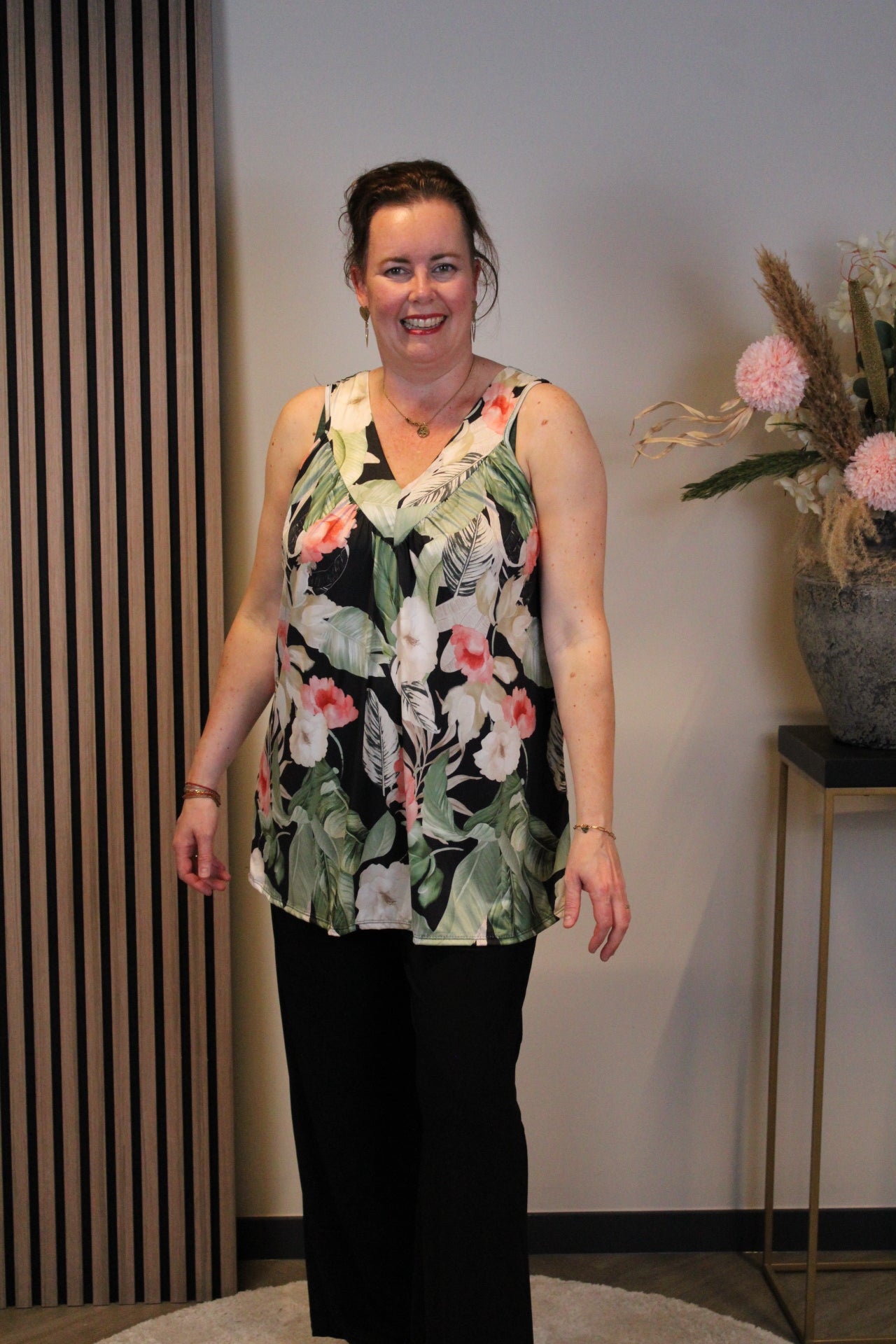 Dora | Bluse schwarz Langarm 52 bis 58
