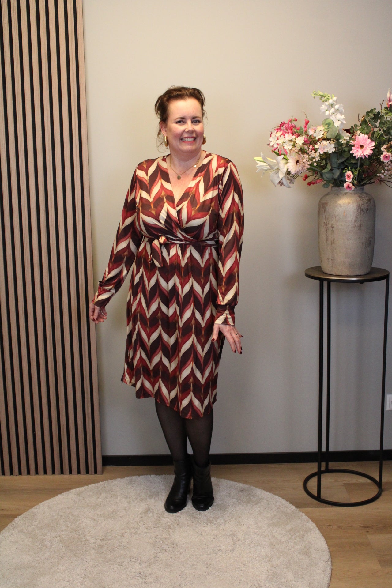 Marise | Blaues Langarmkleid 46 bis 50