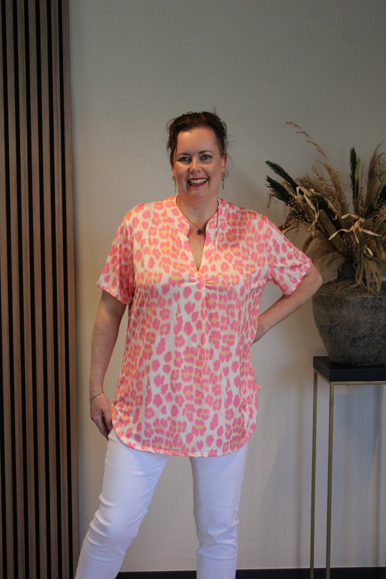 Lois | Blouse korte mouw 38 t/m 48