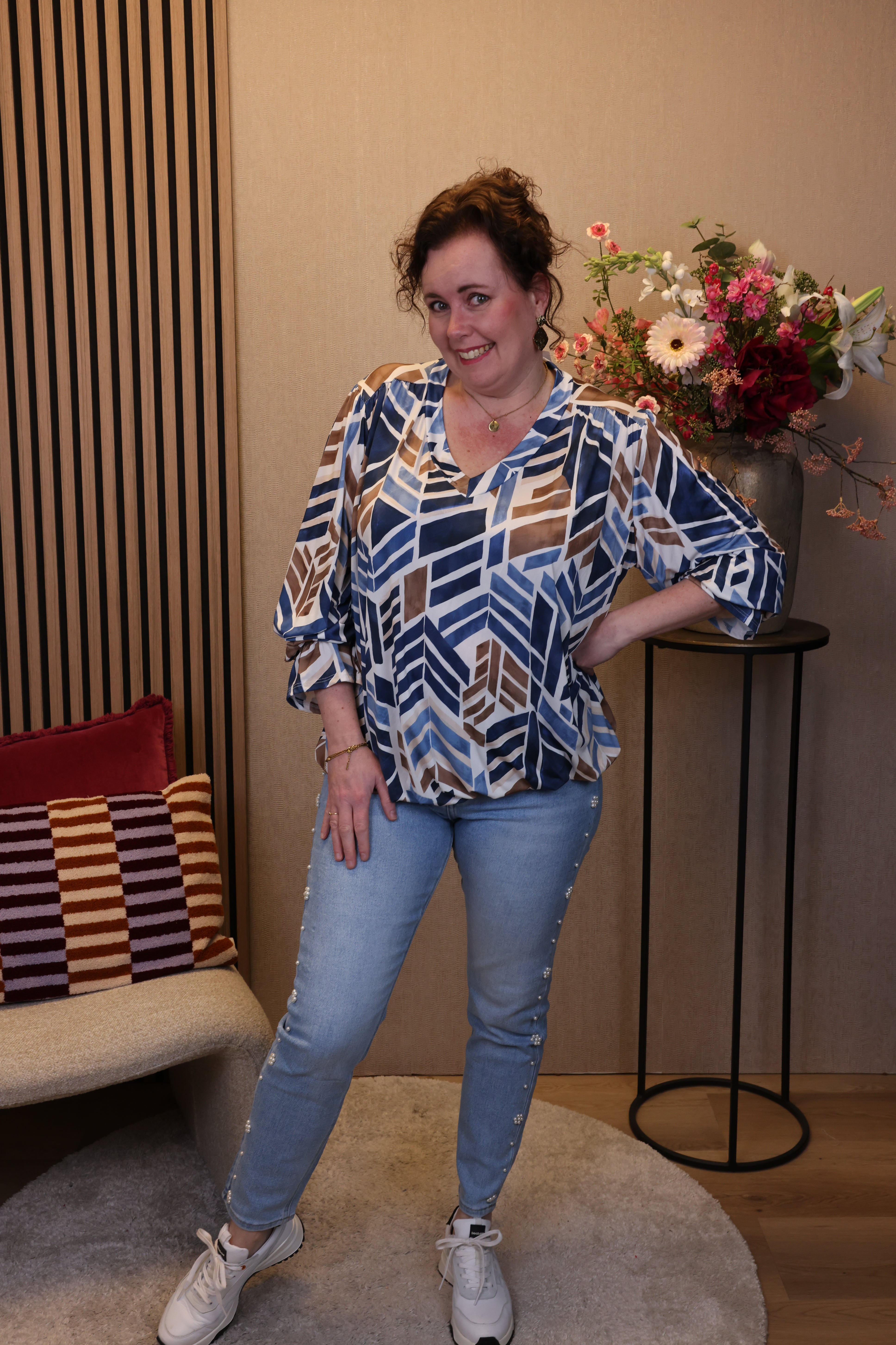 Dora | Bluse schwarz Langarm 52 bis 58