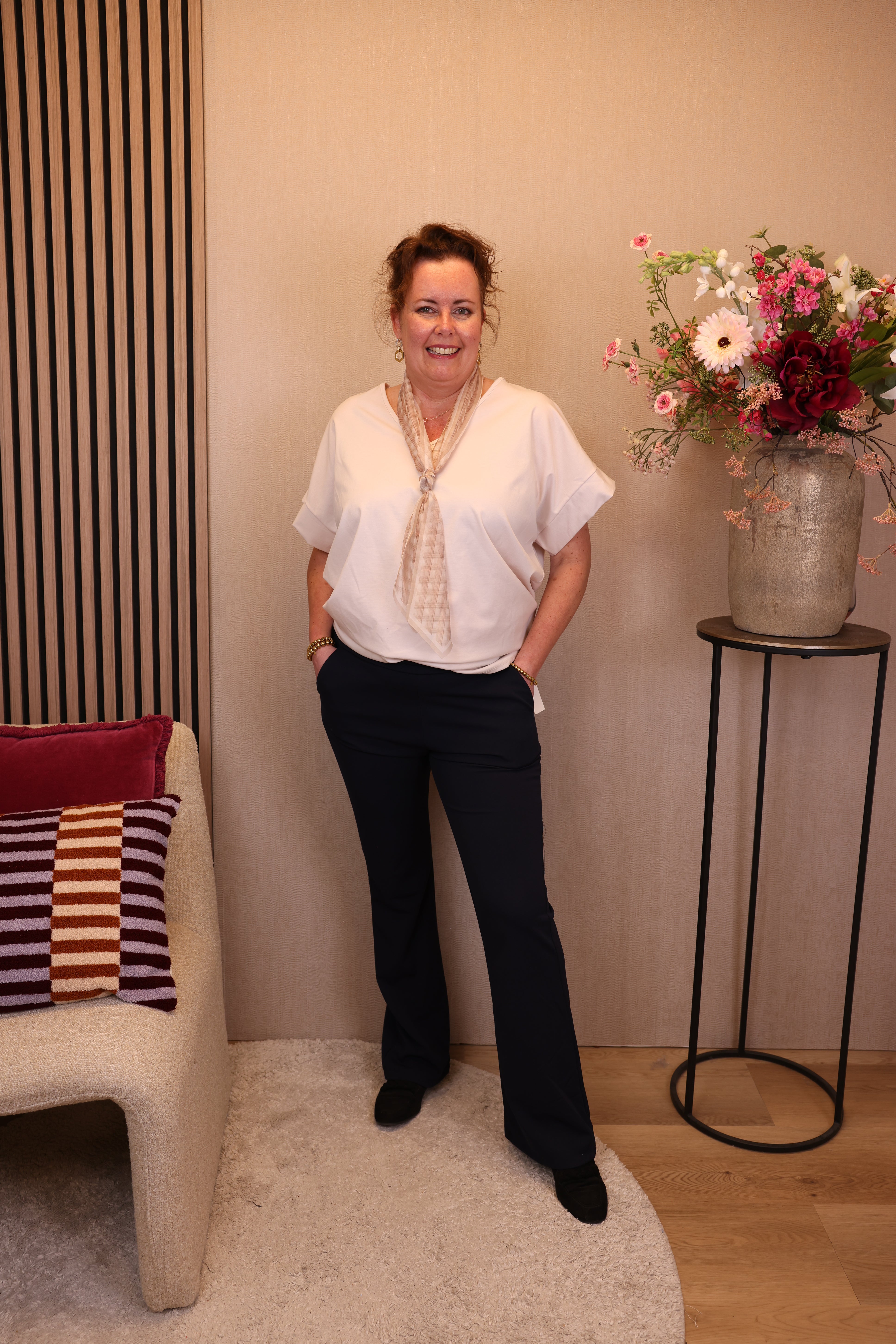 Dora | Bluse schwarz Langarm 52 bis 58