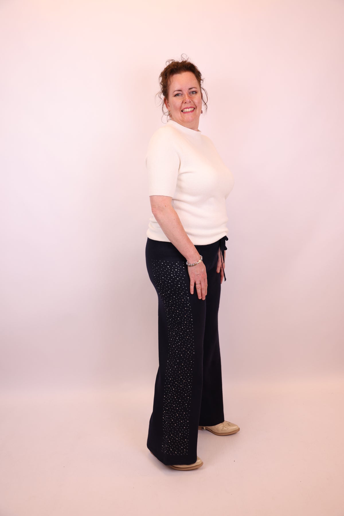 Dora | Bluse schwarz Langarm 52 bis 58