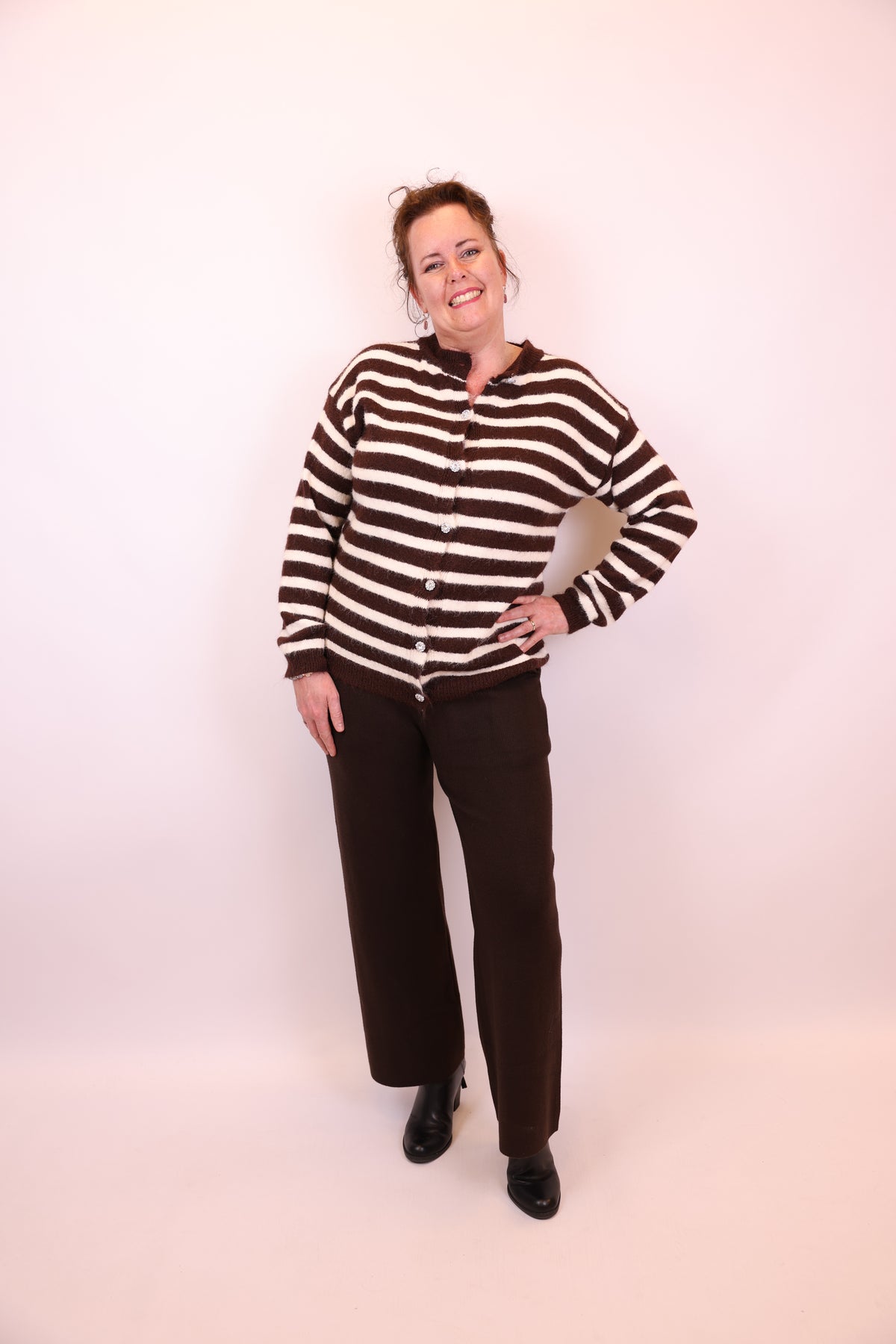 Dora | Bluse schwarz Langarm 52 bis 58