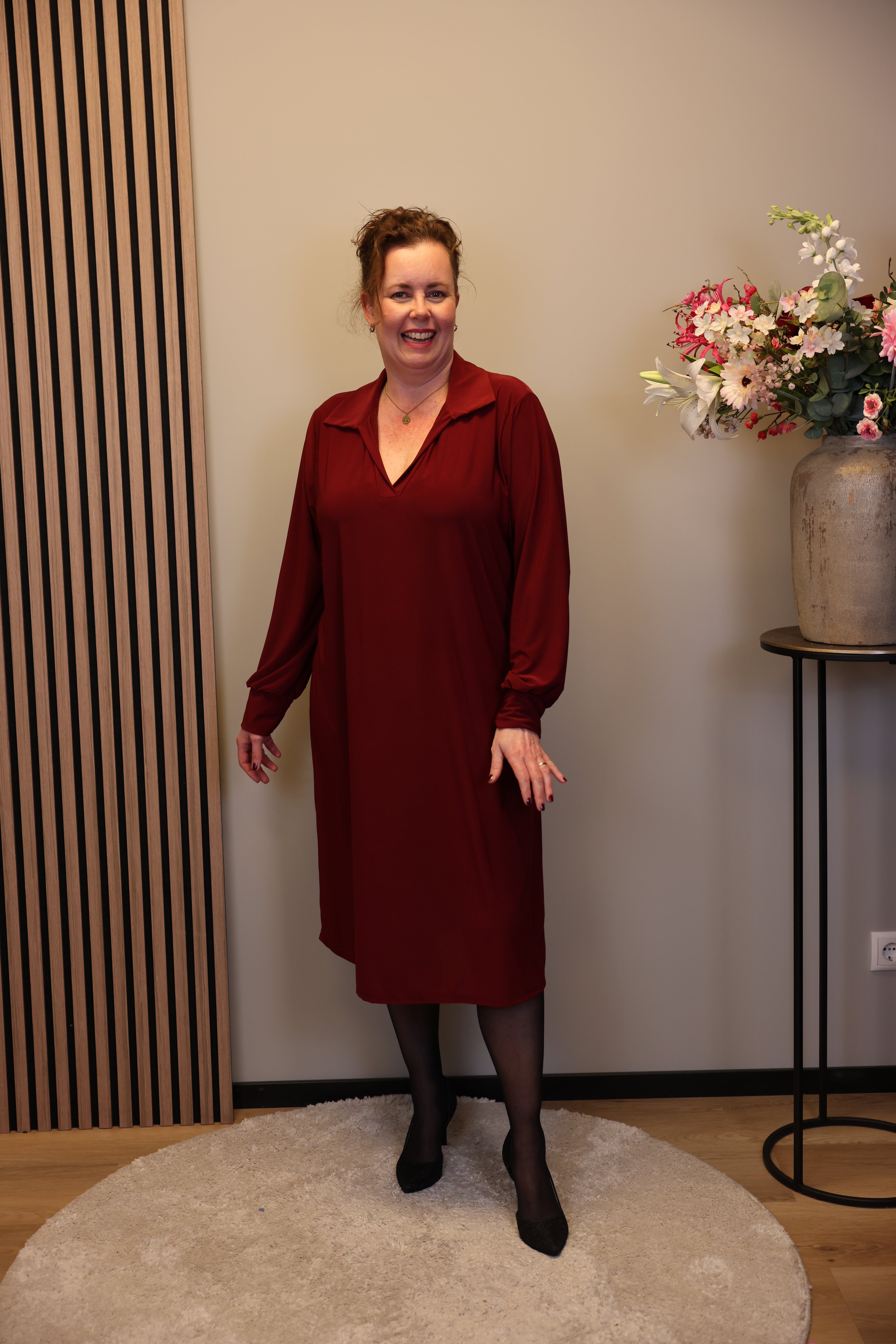 Dora | Bluse schwarz Langarm 52 bis 58