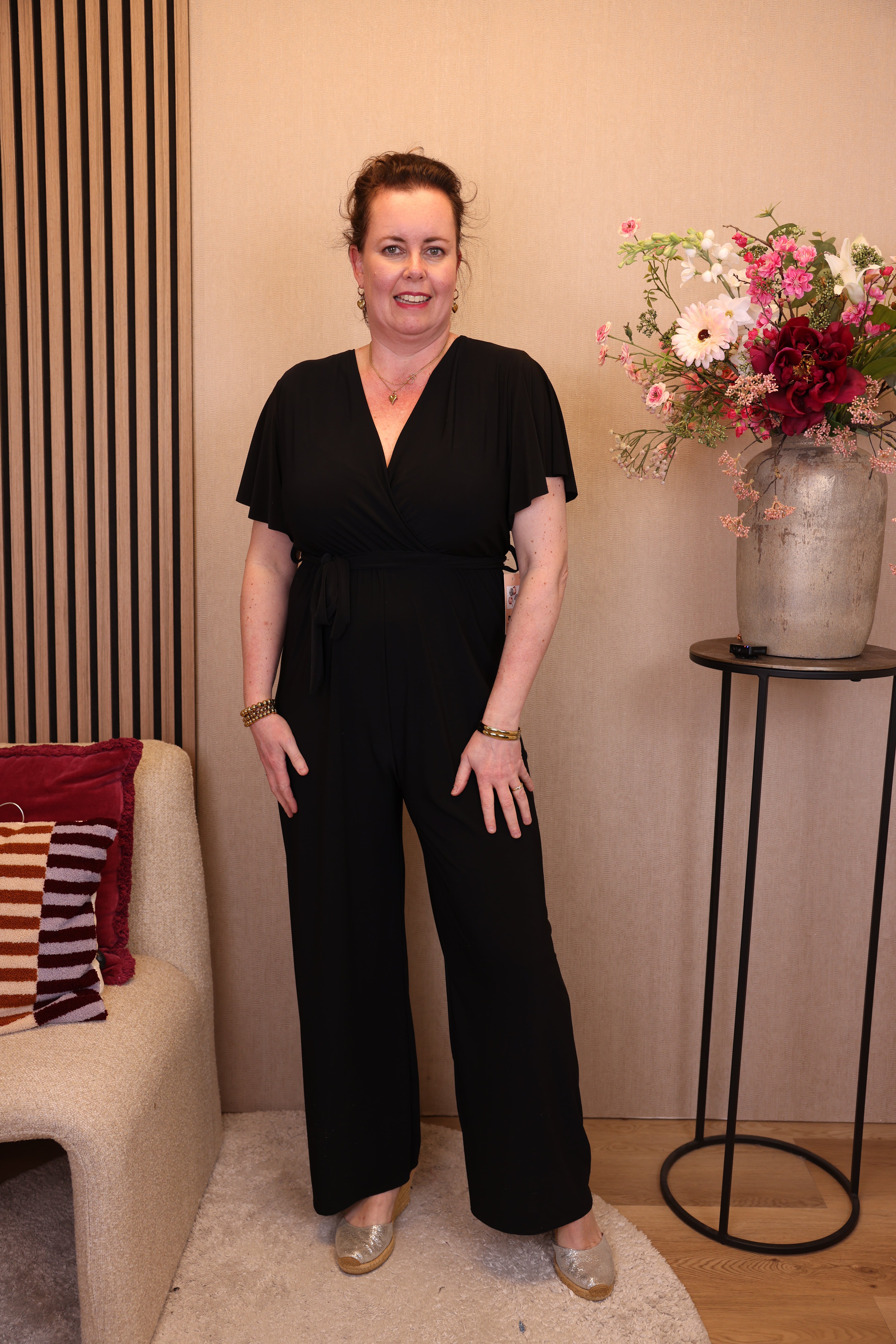 Dora | Bluse schwarz Langarm 52 bis 58