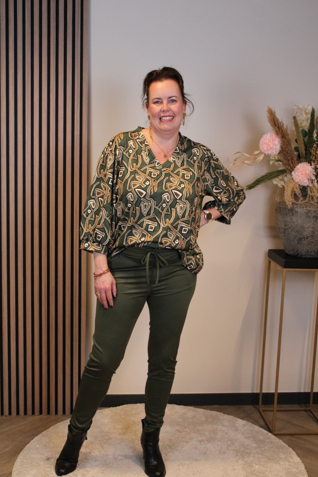 Dora | Bluse schwarz Langarm 52 bis 58