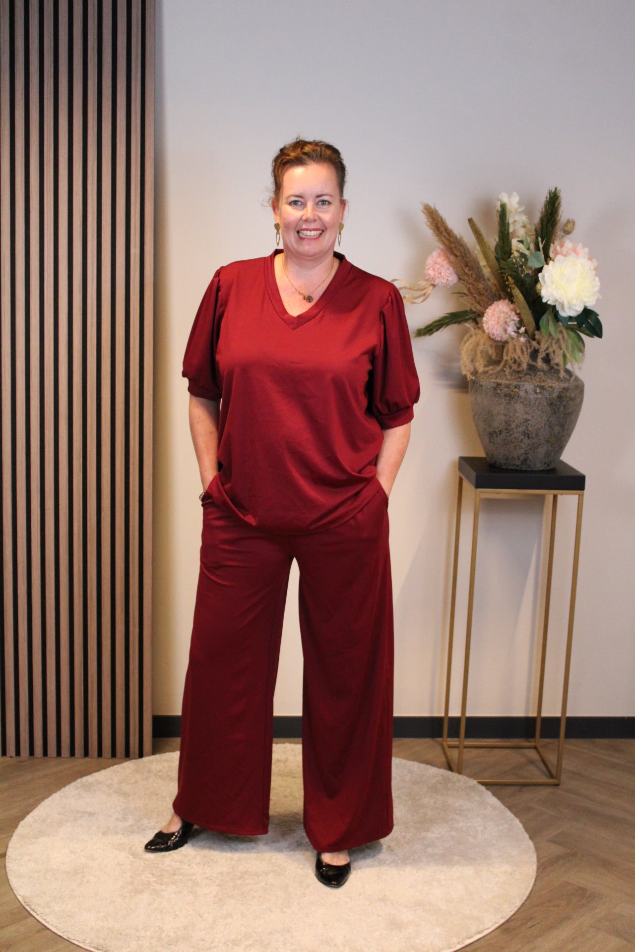 Indy | Broek bordeauxrood 40 t/m 44