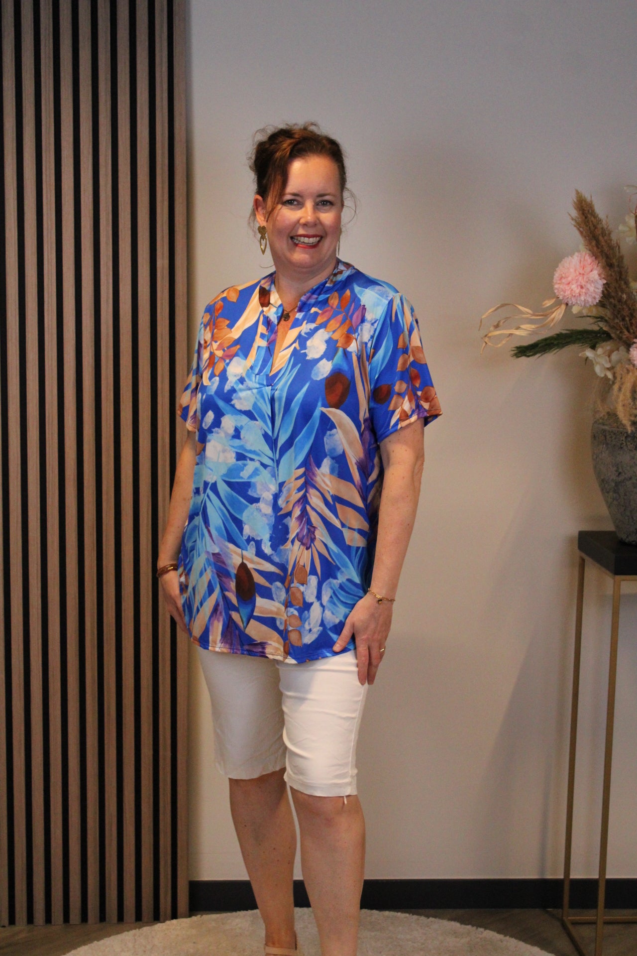 Ilse| Blouse korte mouw 38 t/m 48