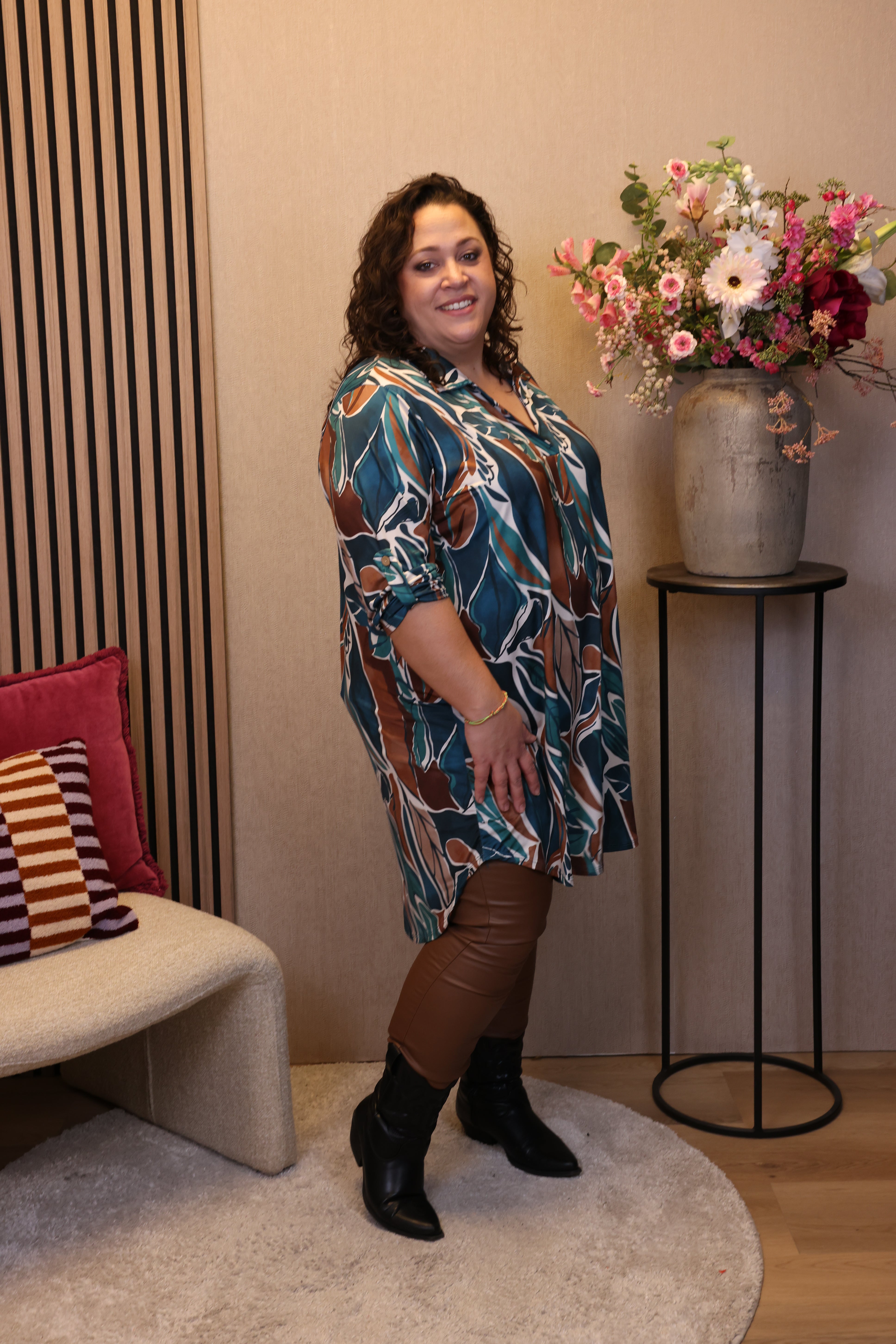 Dora | Bluse schwarz Langarm 52 bis 58