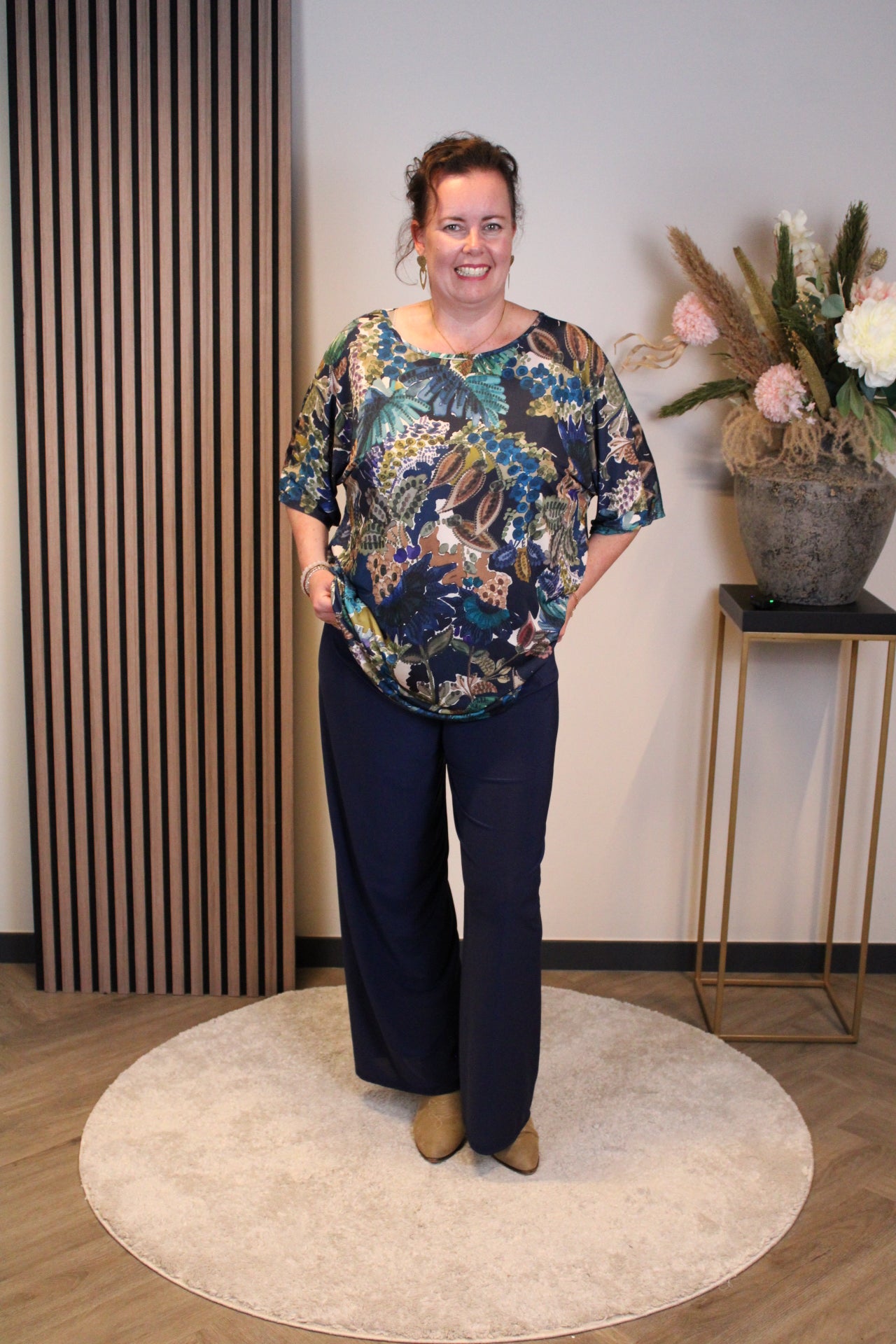 Dora | Bluse schwarz Langarm 52 bis 58