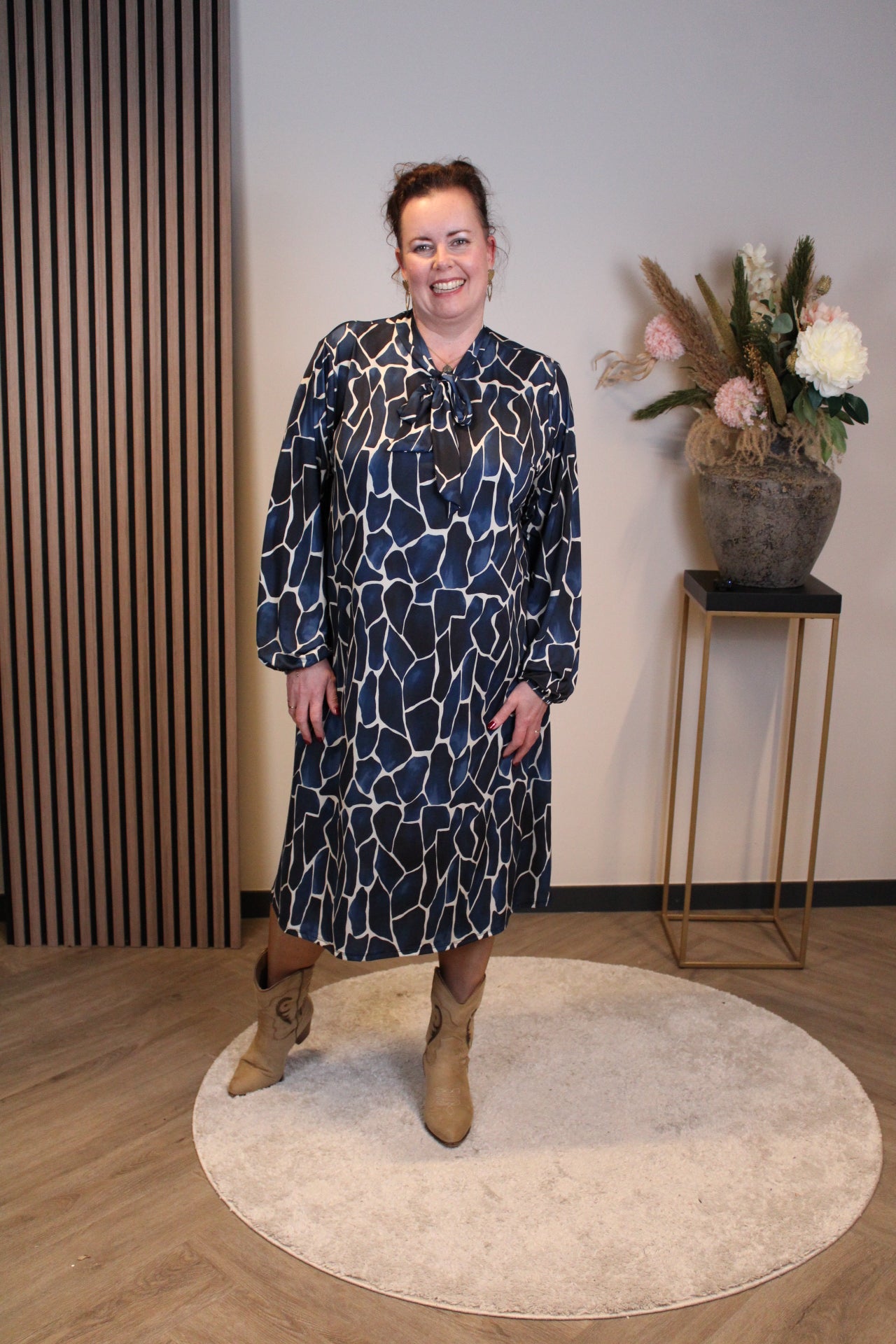 Christa | Grünes Kleid mit langen Ärmeln, Größe 38 bis 44