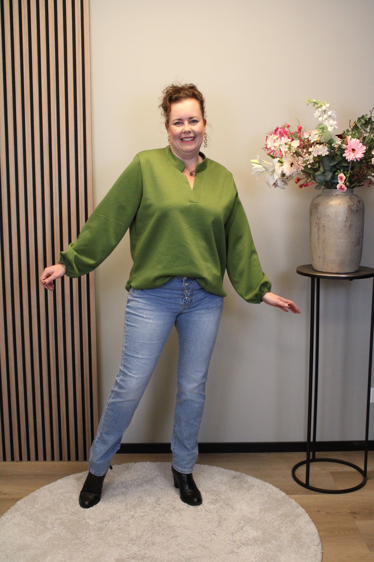 Mara | Bluse weiß Langarm 38 bis 48