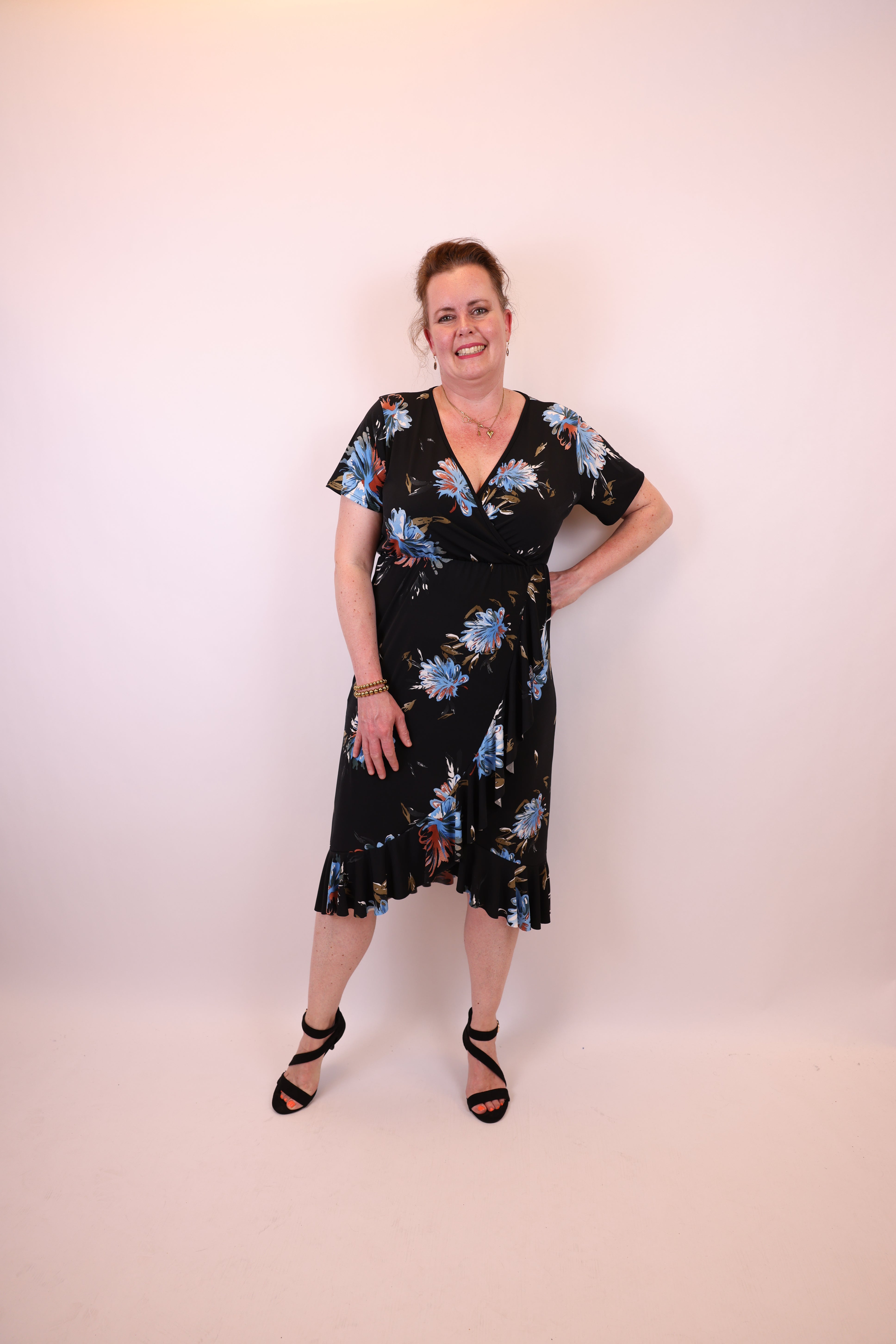 Dora | Bluse schwarz Langarm 52 bis 58