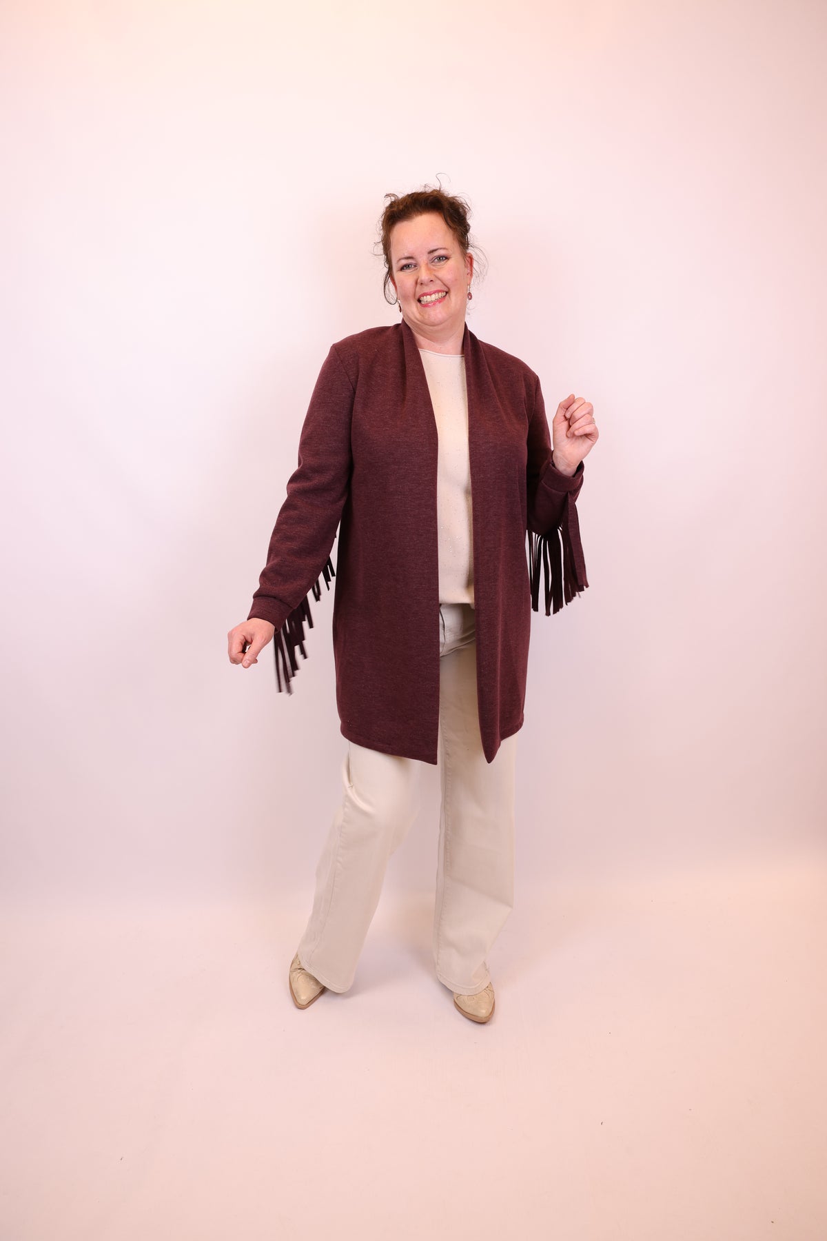 Mara | Bluse weiß Langarm 38 bis 48