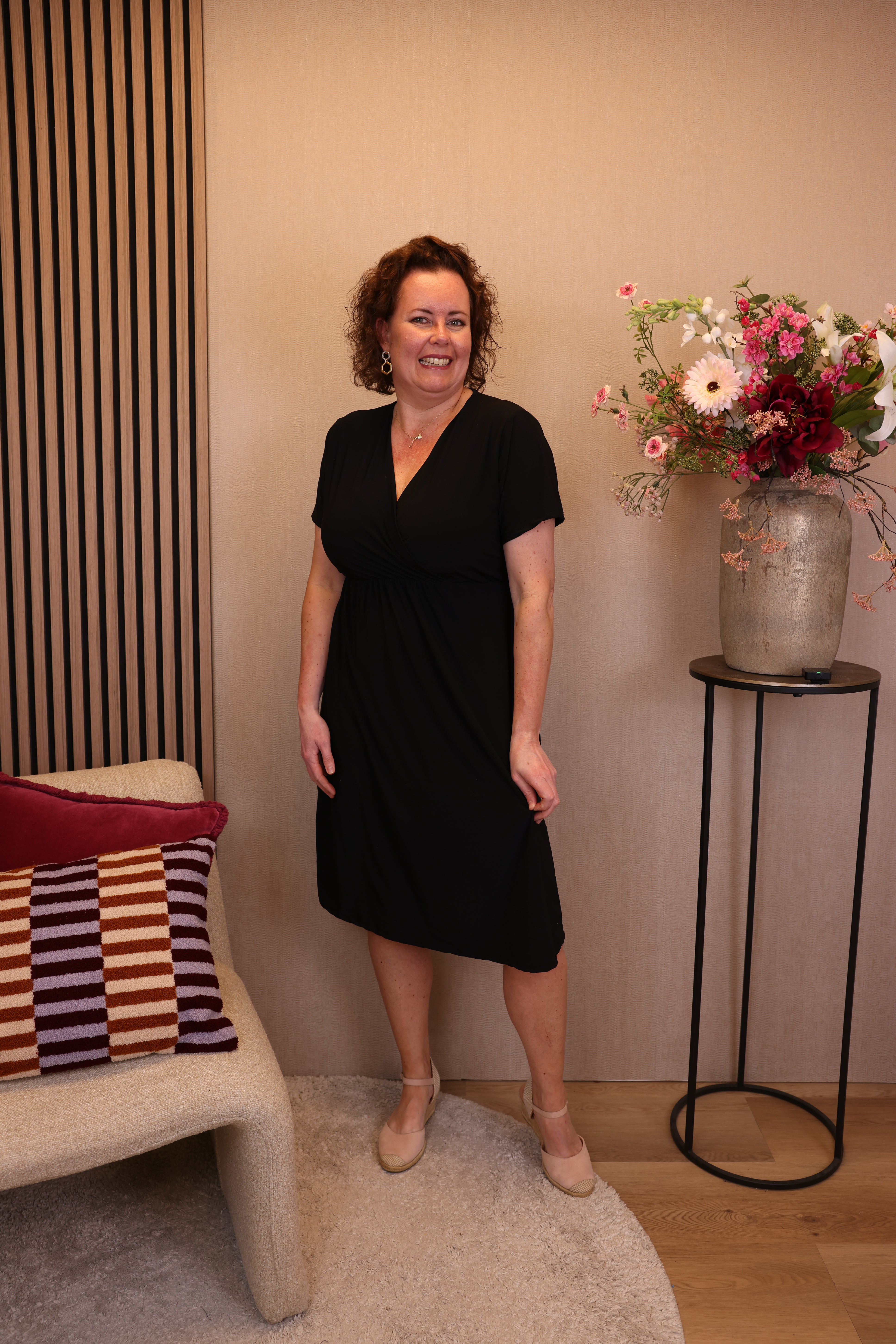Dora | Bluse schwarz Langarm 52 bis 58