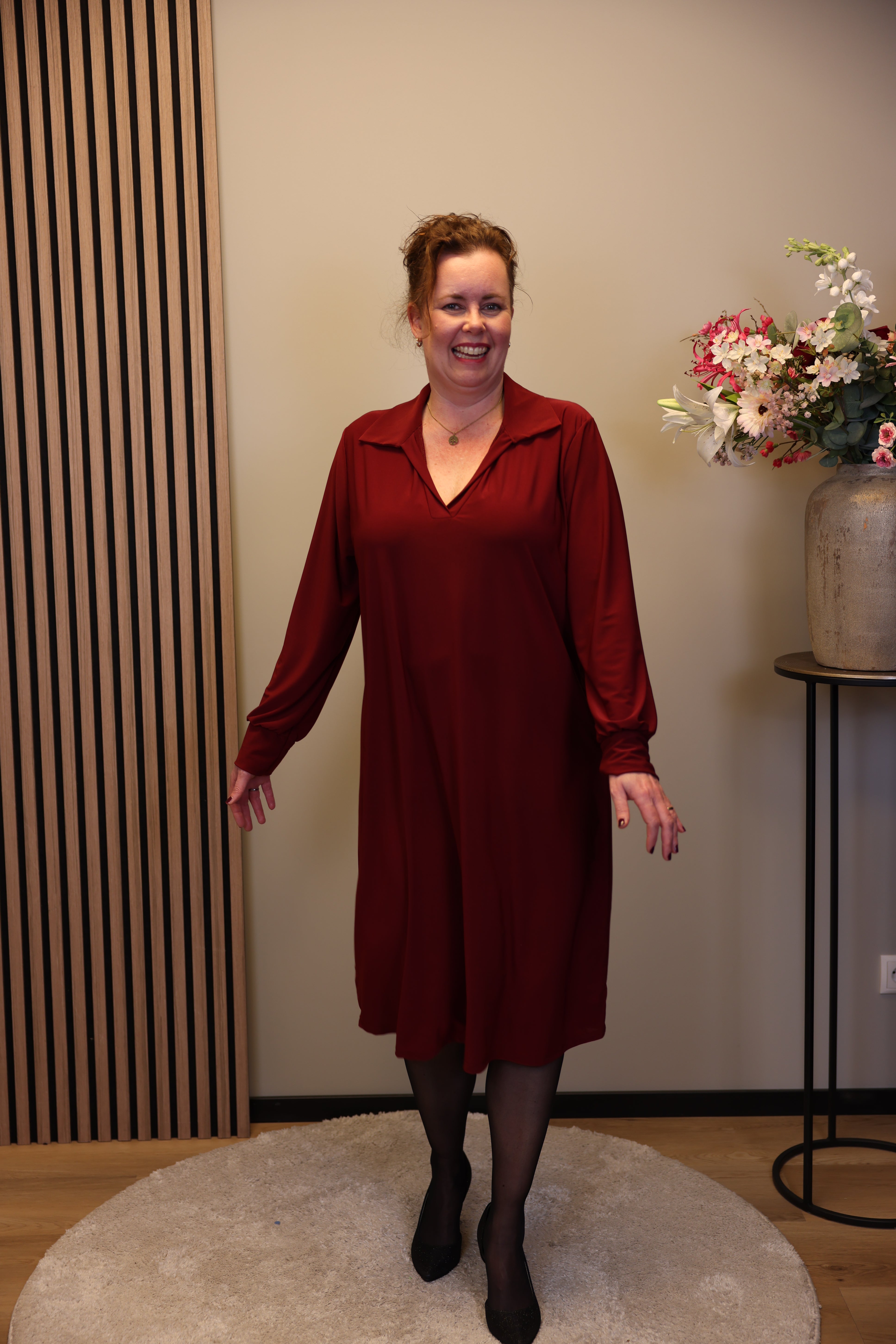 Dora | Bluse schwarz Langarm 52 bis 58