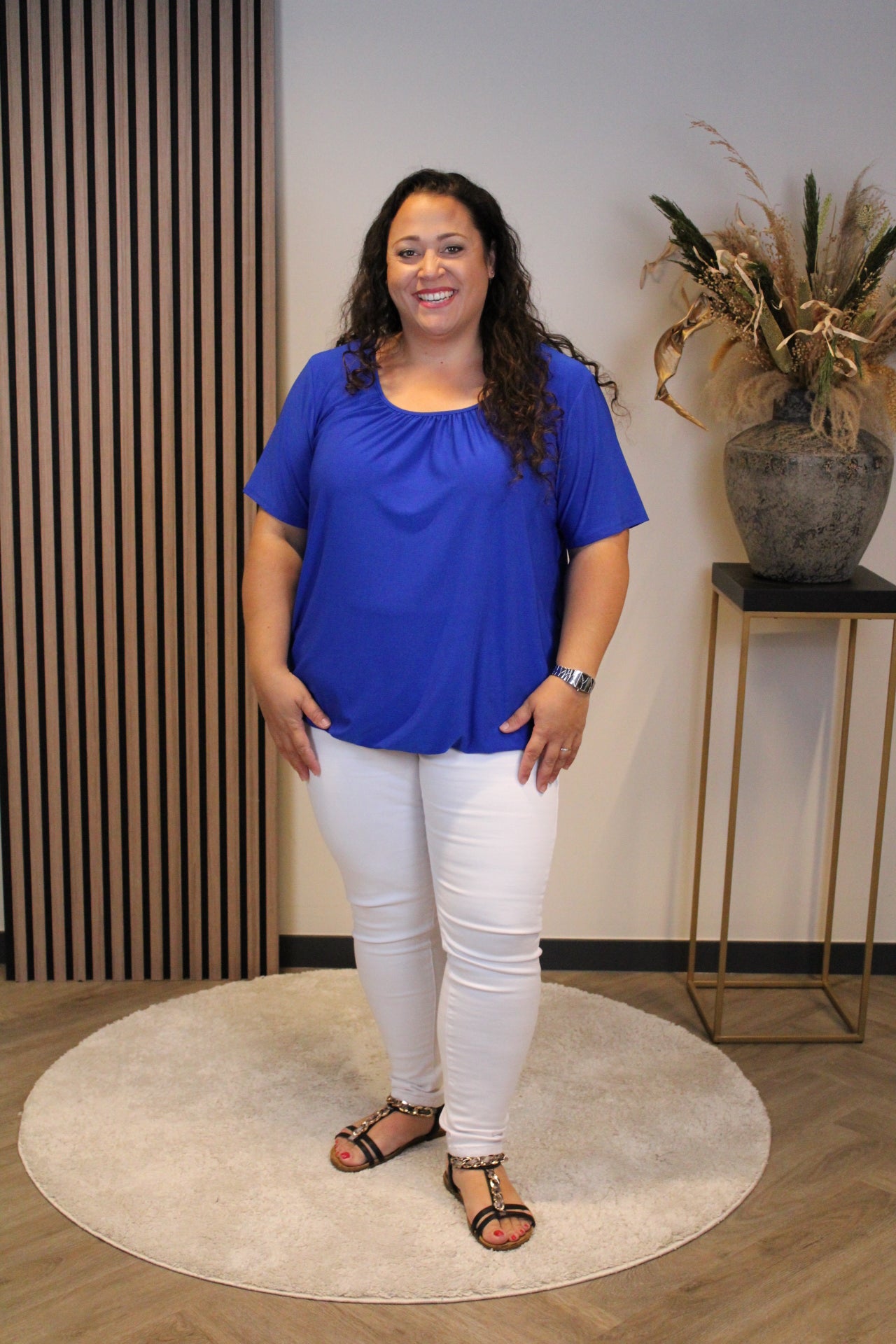 Madi | Ballontop Kobalt Kurzarm 48 bis 52