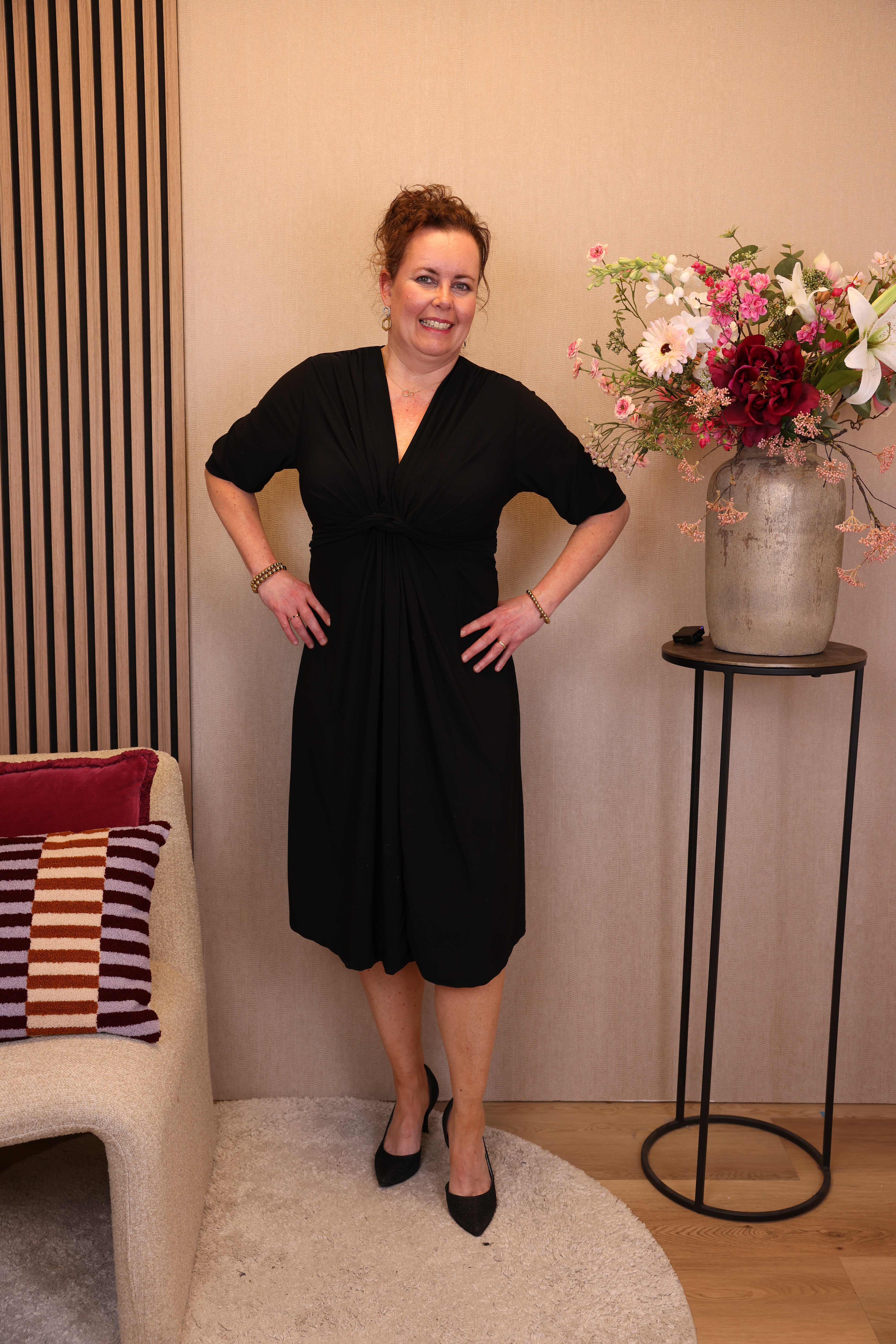 Dora | Bluse schwarz Langarm 52 bis 58