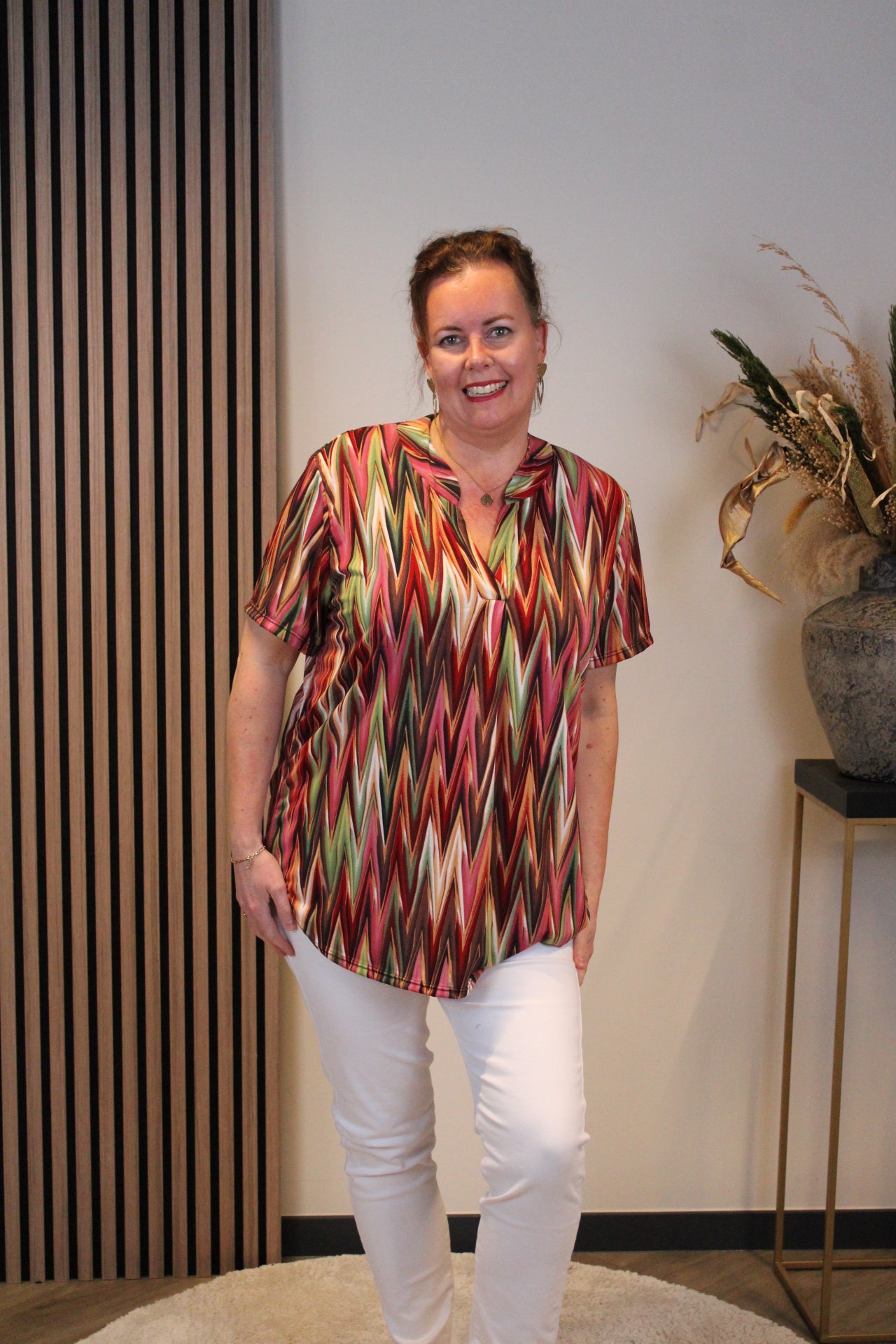 Sophie | Blouse korte mouw 38 t/m 48