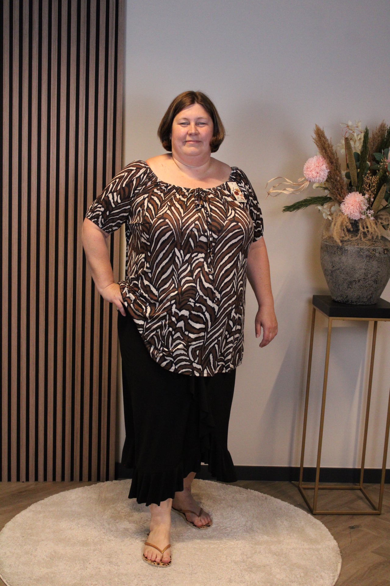 Dora | Bluse schwarz Langarm 52 bis 58