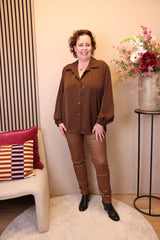 Dora | Bluse schwarz Langarm 52 bis 58
