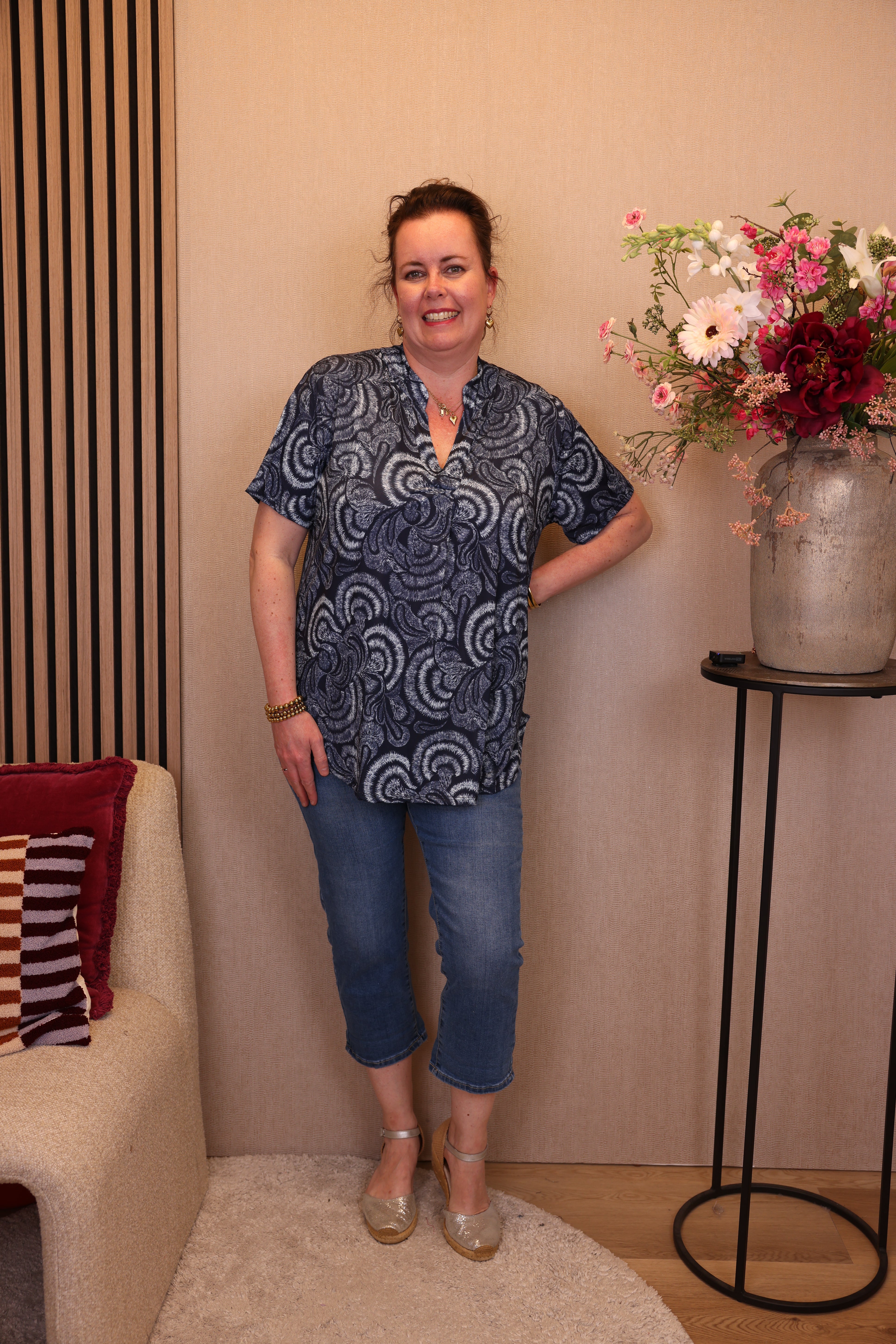 Dora | Bluse schwarz Langarm 52 bis 58
