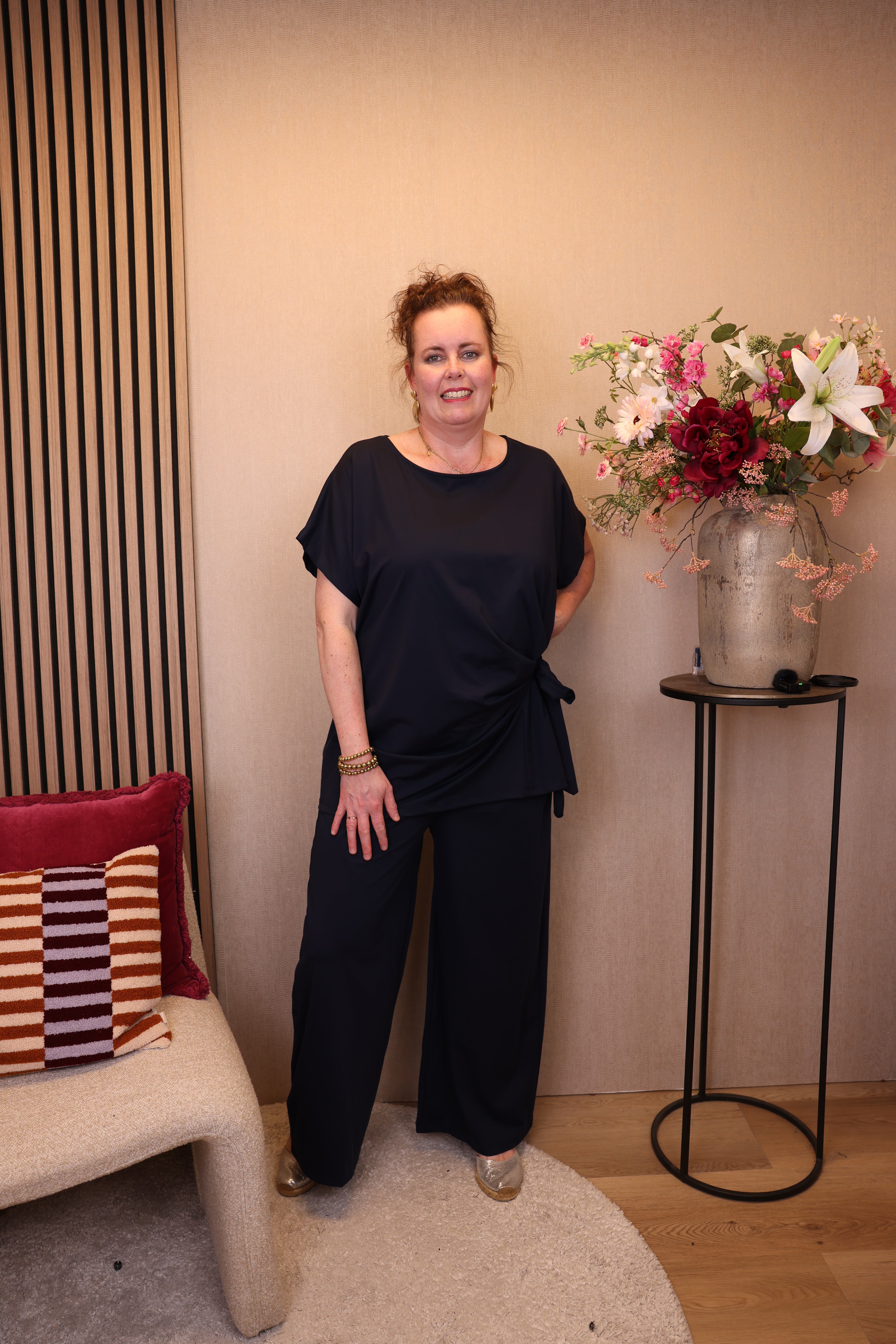 Dora | Bluse schwarz Langarm 52 bis 58