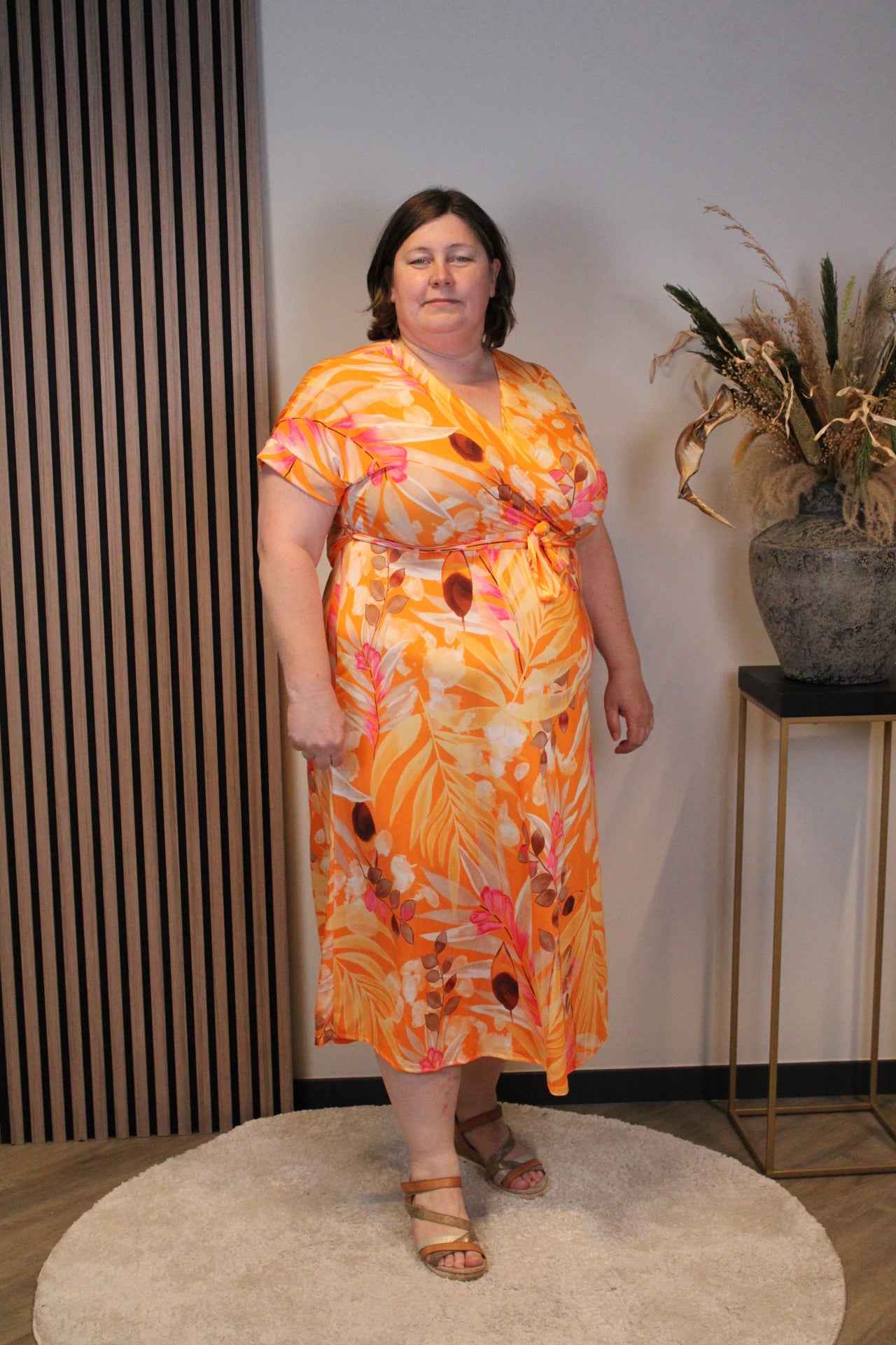 Annebel | Jurk oranje 50 t/m 54