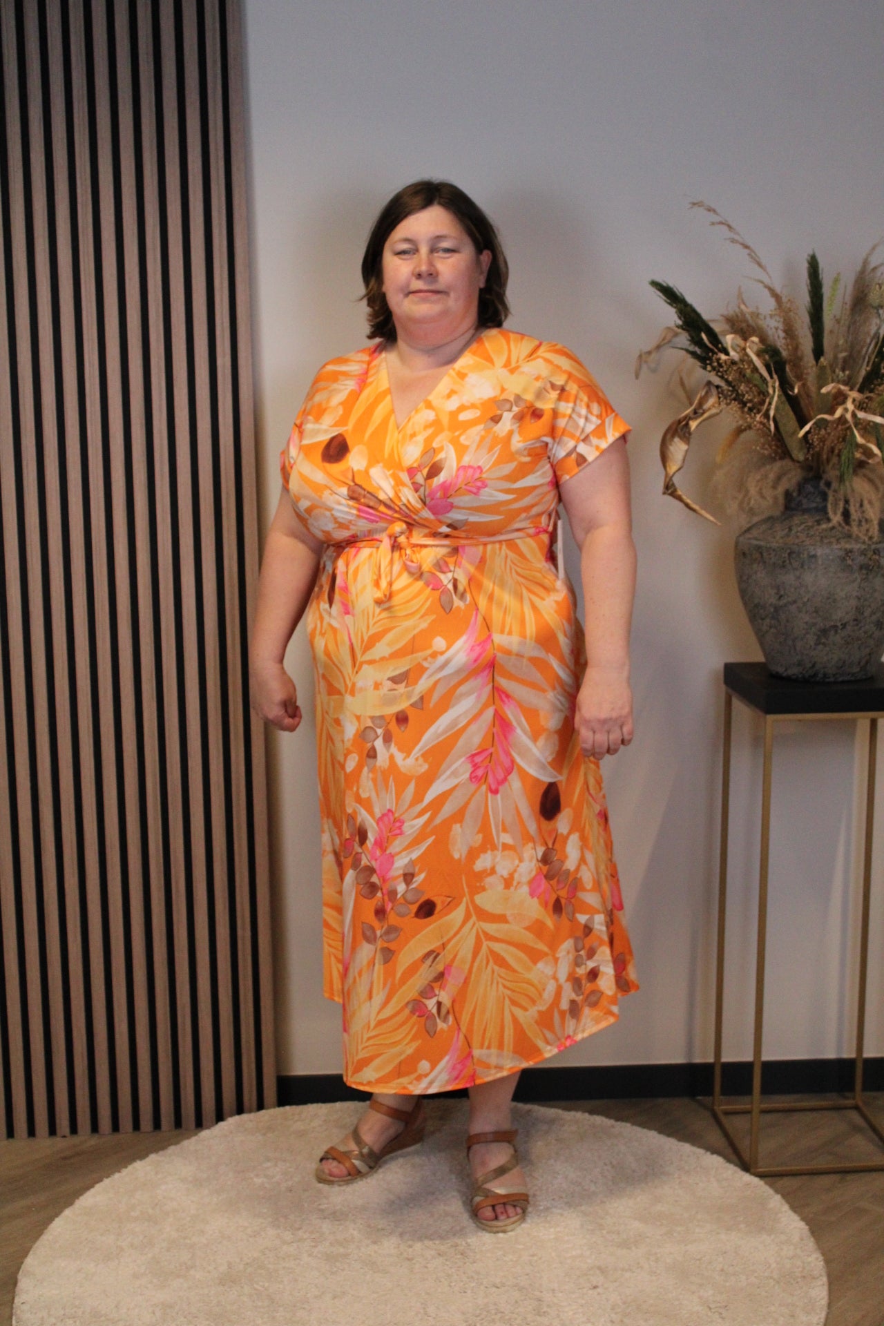 Annebel | Jurk oranje 50 t/m 54