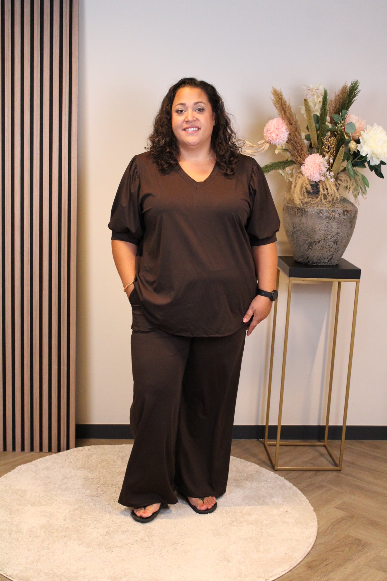 Dora | Bluse schwarz Langarm 52 bis 58