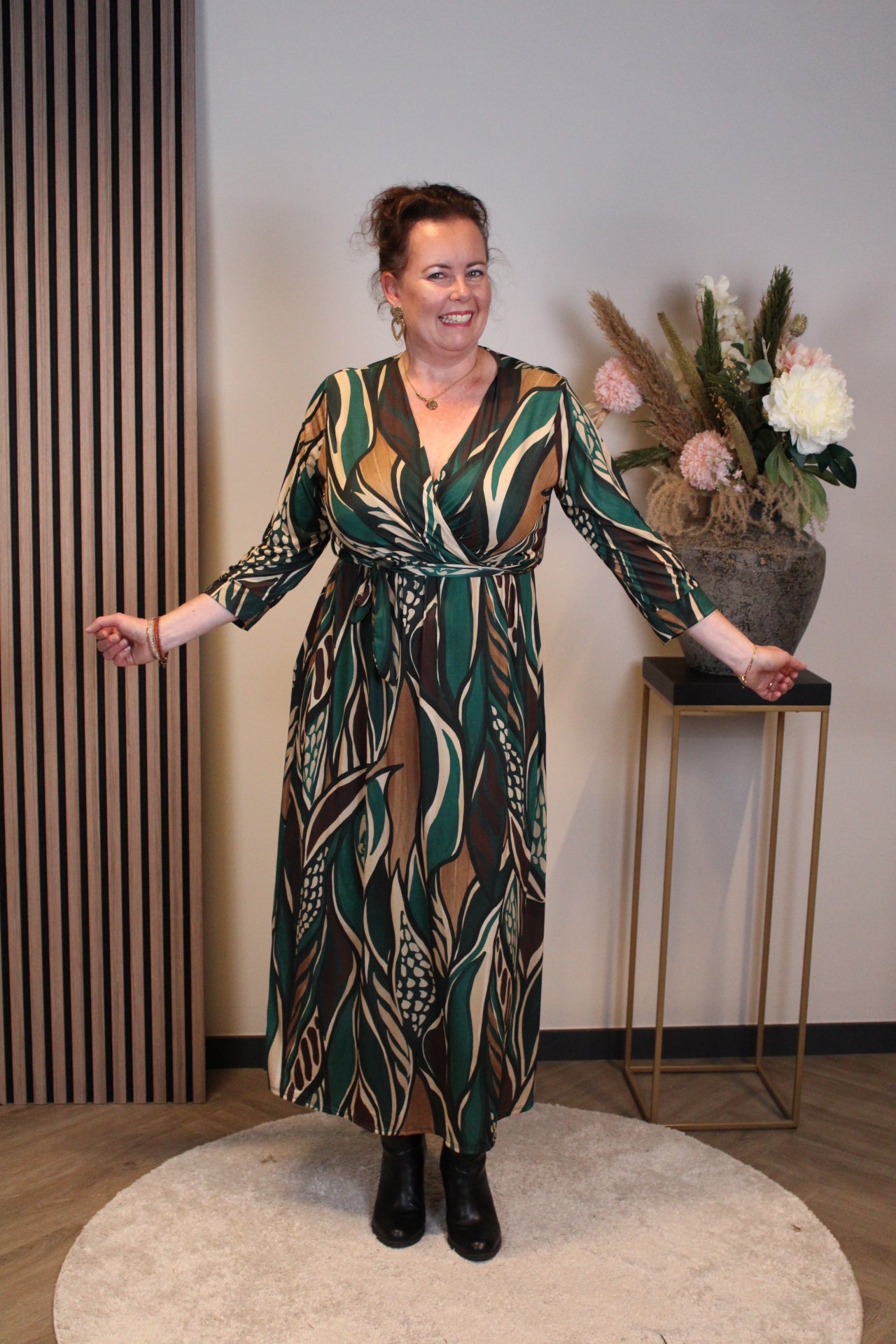 Marise | Blaues Langarmkleid 46 bis 50