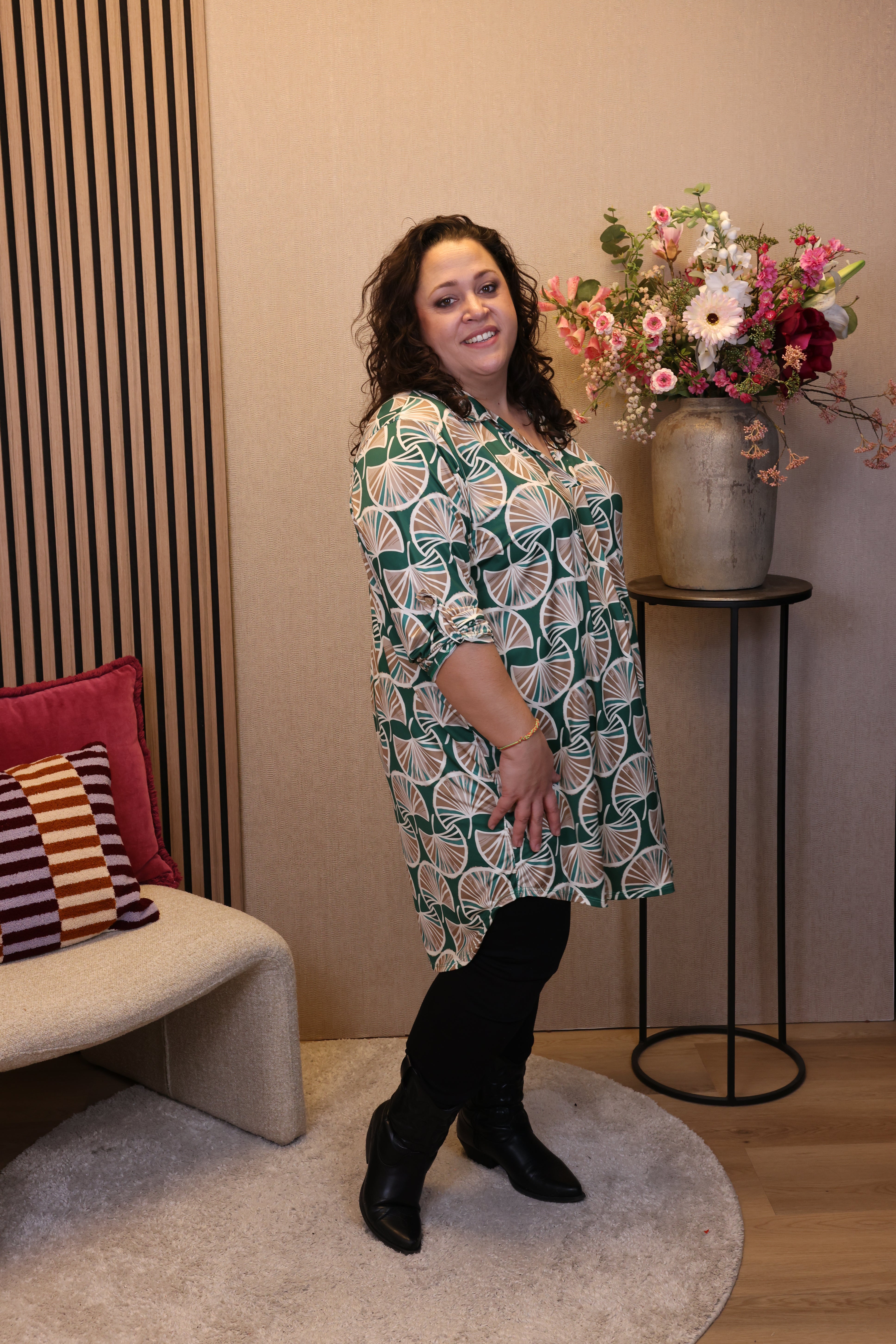 Dora | Bluse schwarz Langarm 52 bis 58