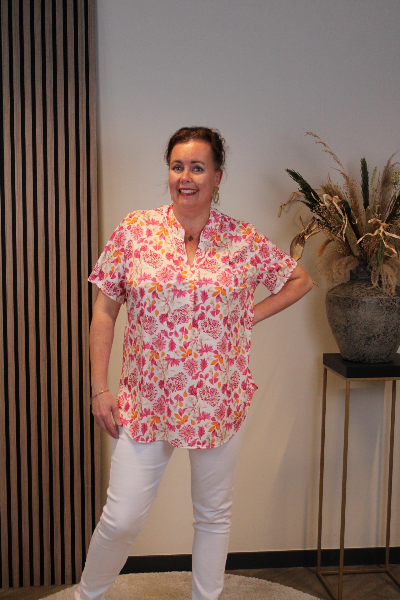 Emily | Bluse rosa Kurzarm 48 bis 52