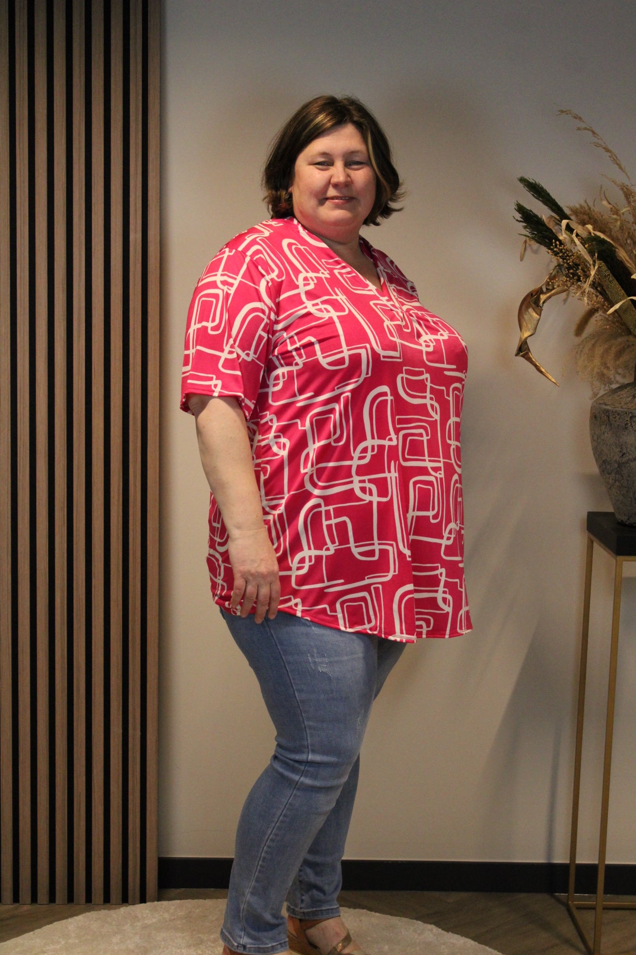 Senne | Bluse rosa Kurzarm 52 bis 58