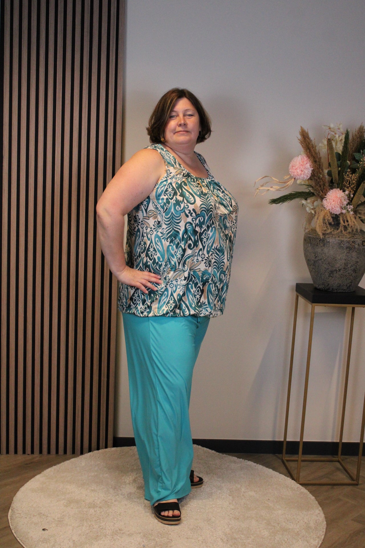 Dora | Bluse schwarz Langarm 52 bis 58