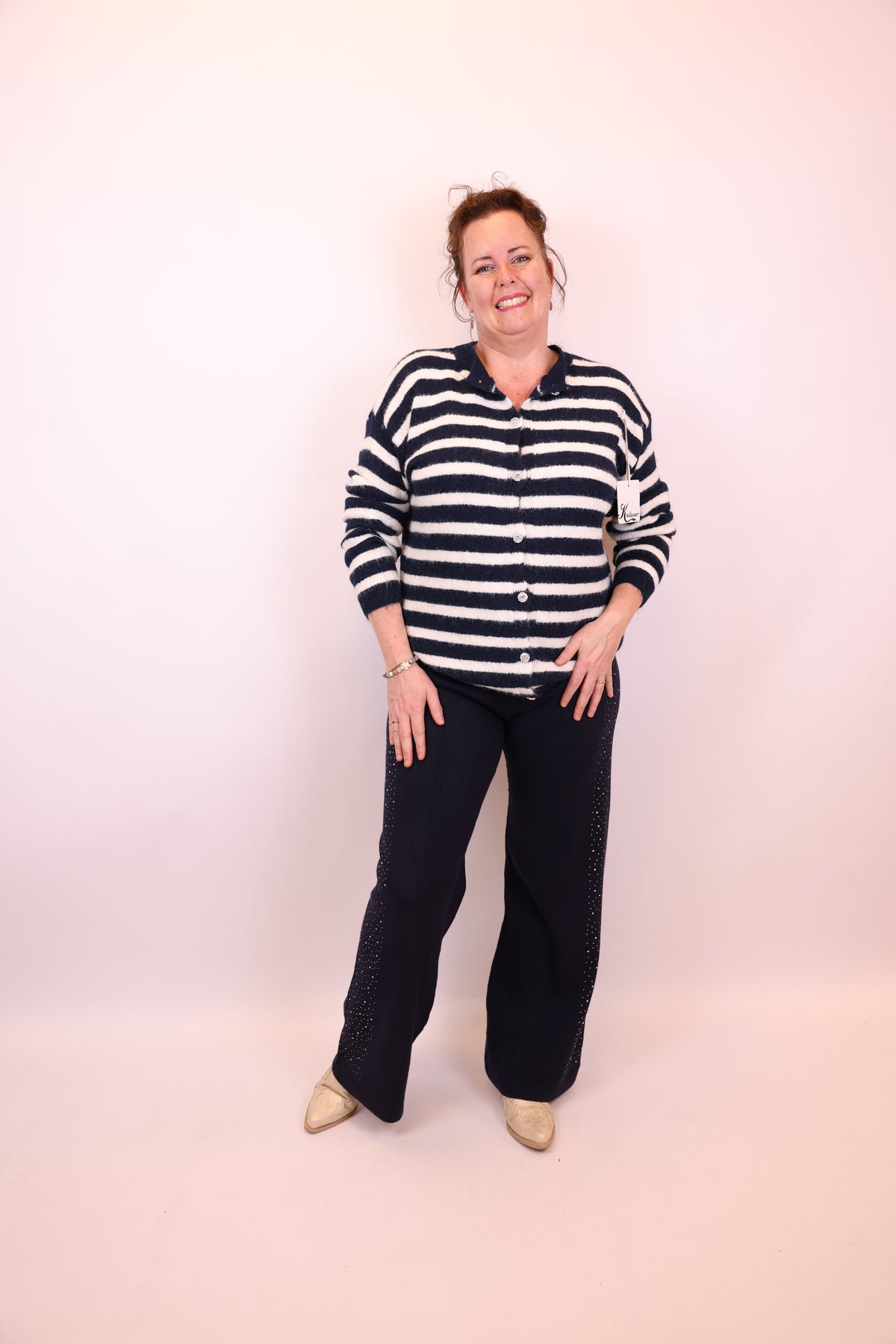 Dora | Bluse schwarz Langarm 52 bis 58