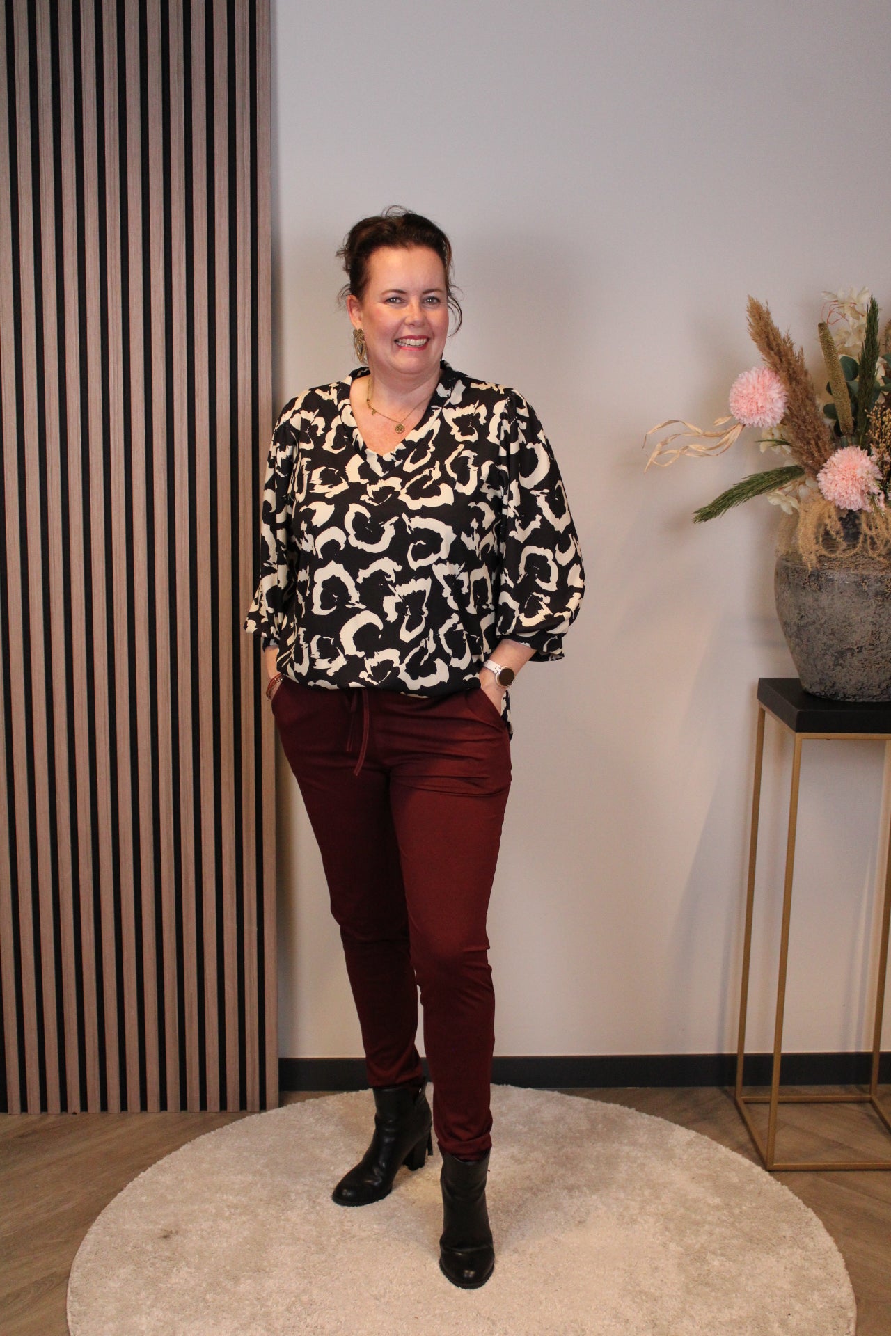 Indy | Hose bordeauxrot 40 bis 44