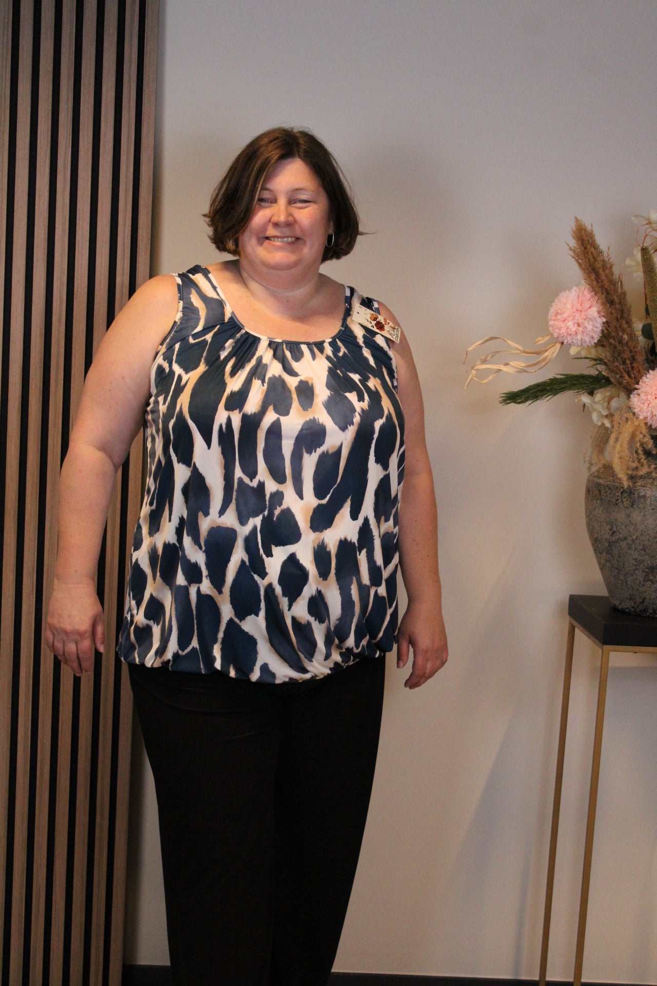 Dora | Bluse schwarz Langarm 52 bis 58