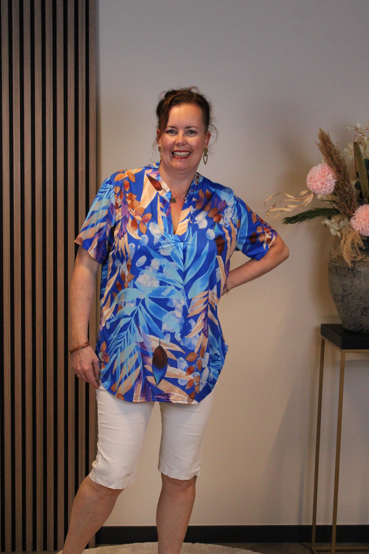 Ilse| Blouse korte mouw 38 t/m 48