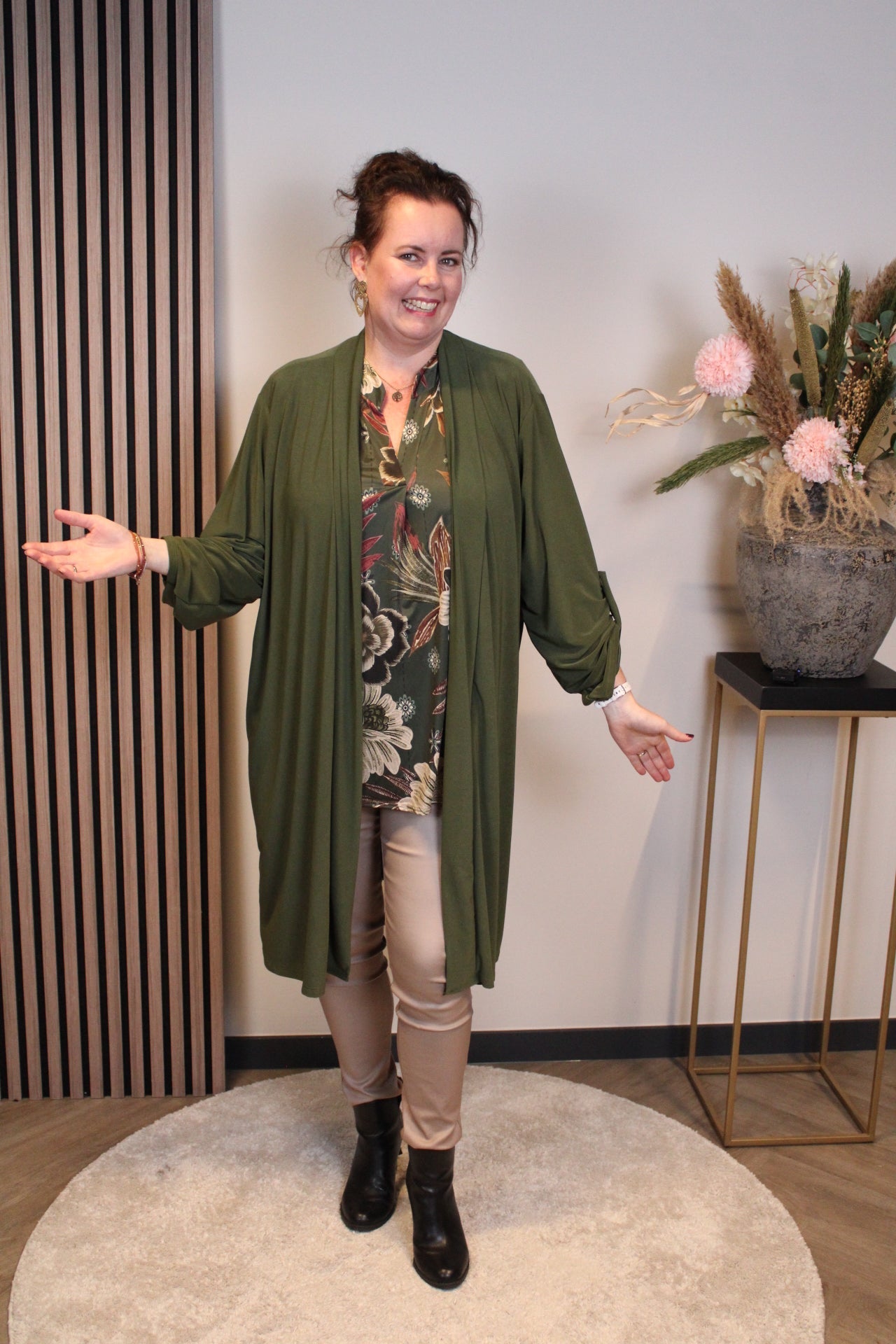 Sara | Bluse Langarm Grün 52 bis 58