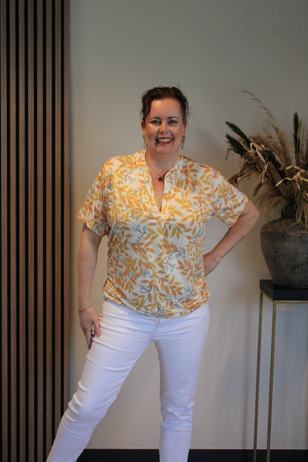 Yinte | Blouse korte mouw 38 t/m 48