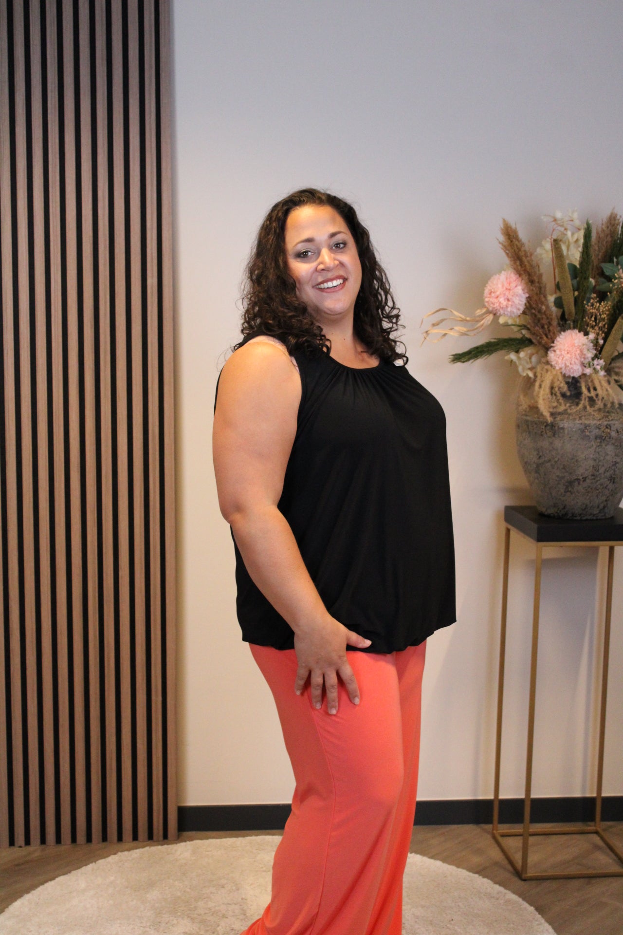 Dora | Bluse schwarz Langarm 52 bis 58