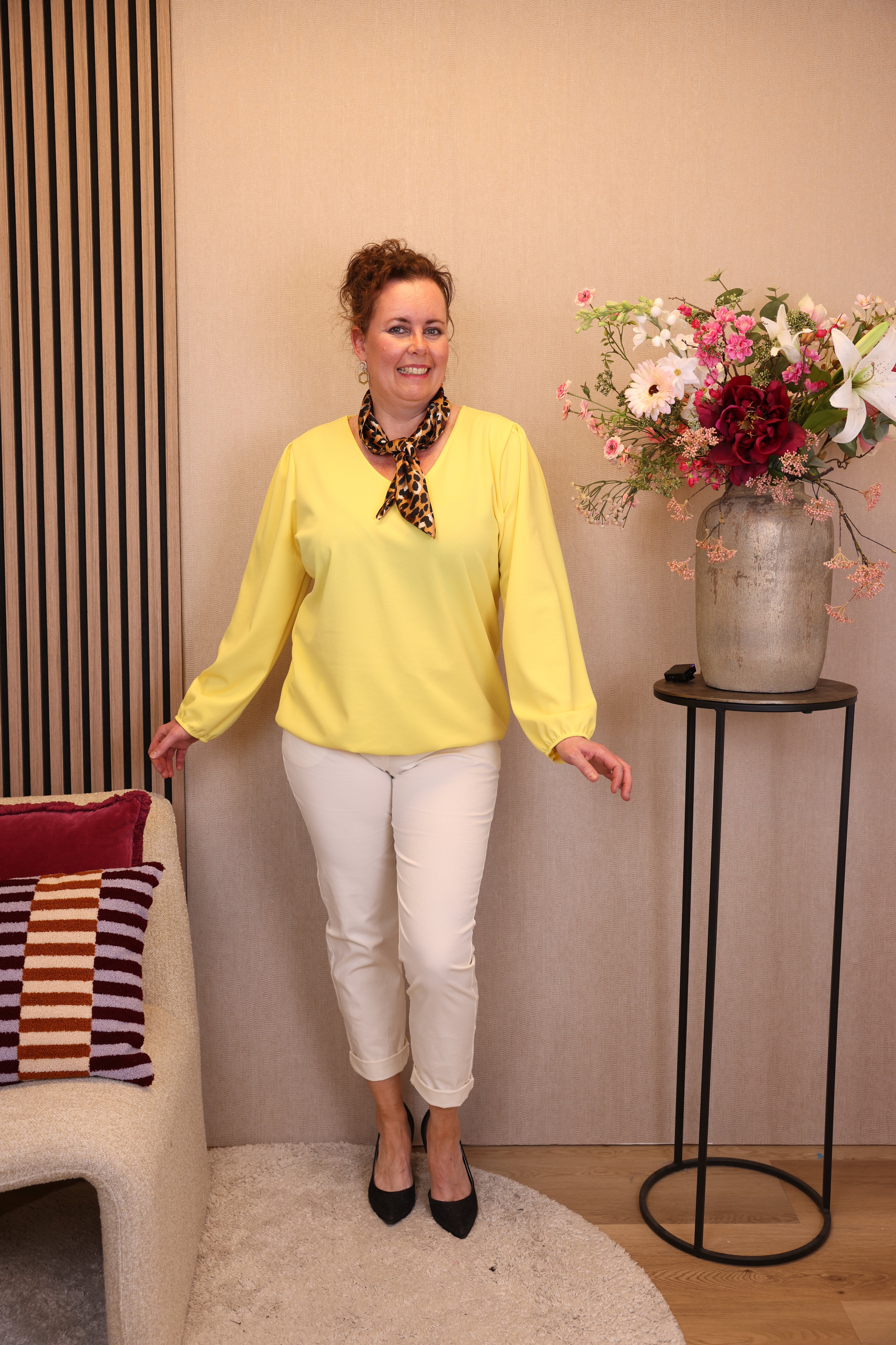 Dora | Bluse schwarz Langarm 52 bis 58