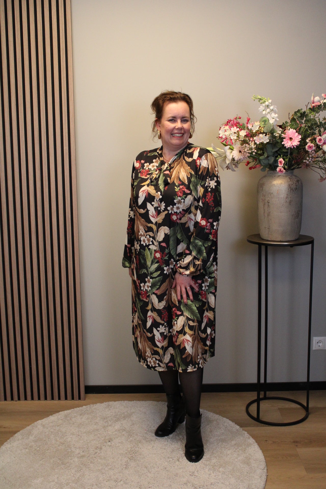 Marise | Blaues Langarmkleid 46 bis 50