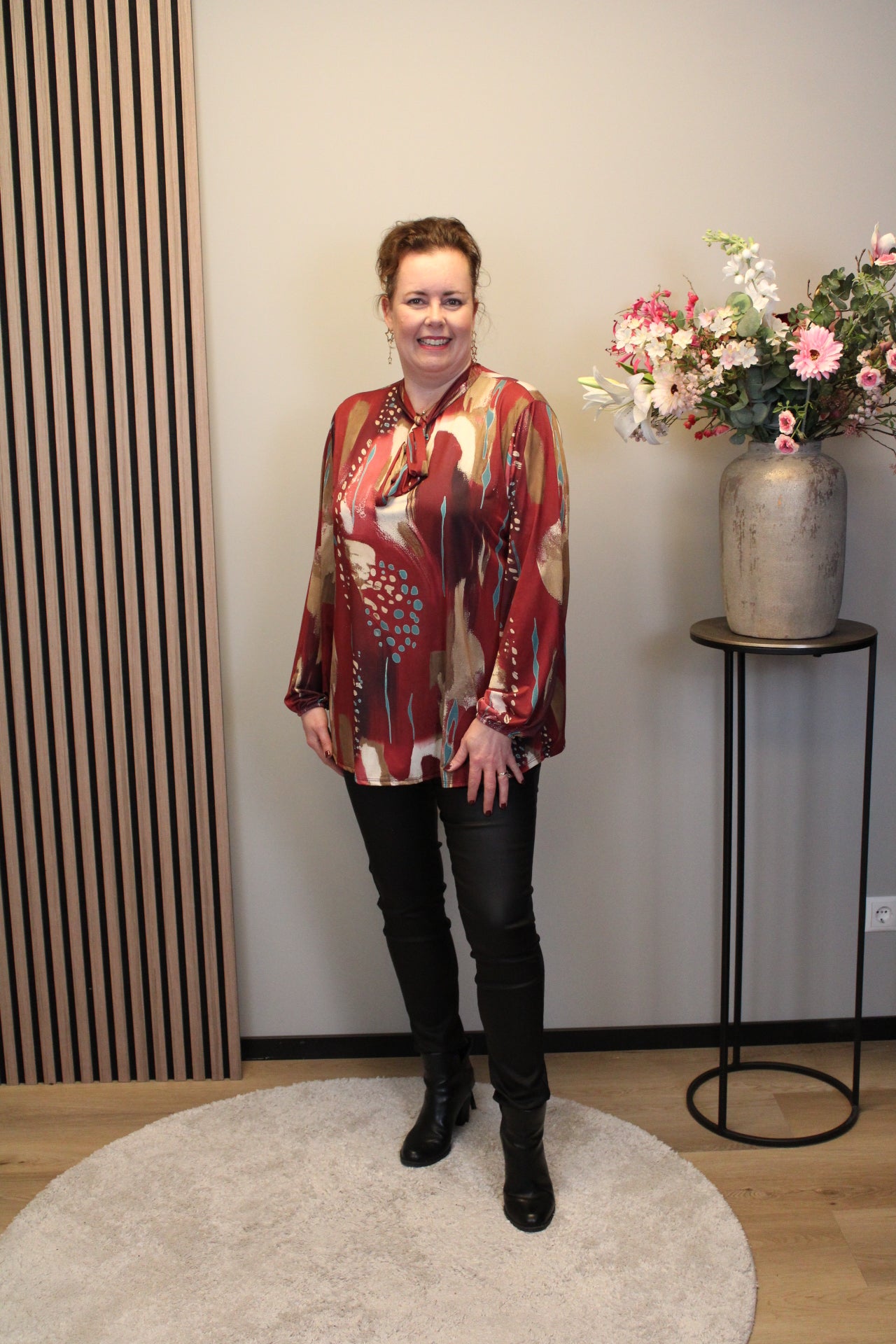 Hilda | Bluse grün Langarm 48 bis 52