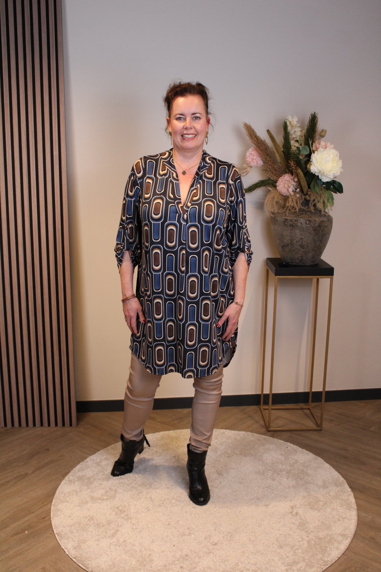 Dora | Bluse schwarz Langarm 52 bis 58