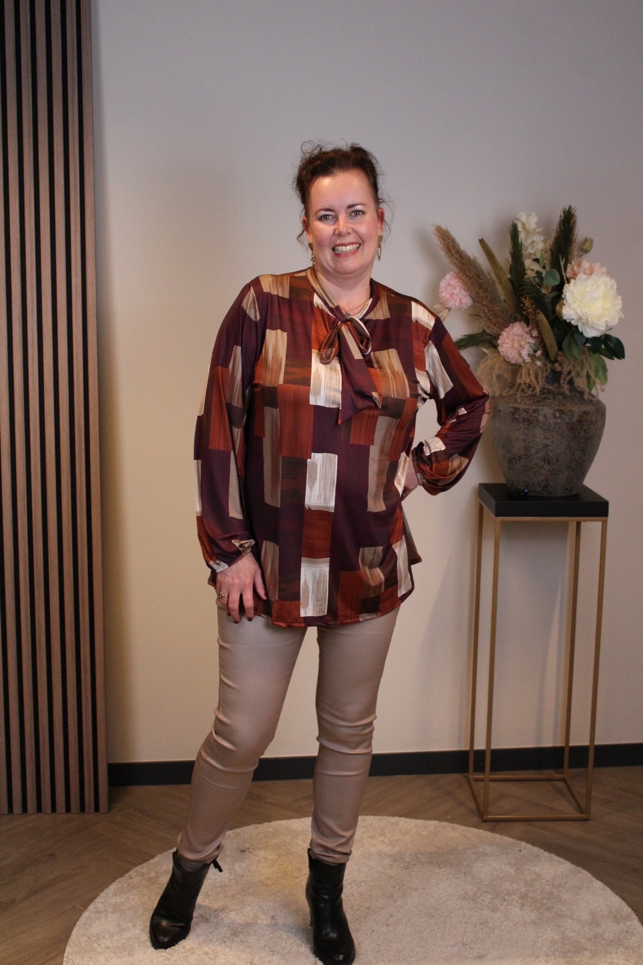 Hilda | Bluse grün Langarm 48 bis 52