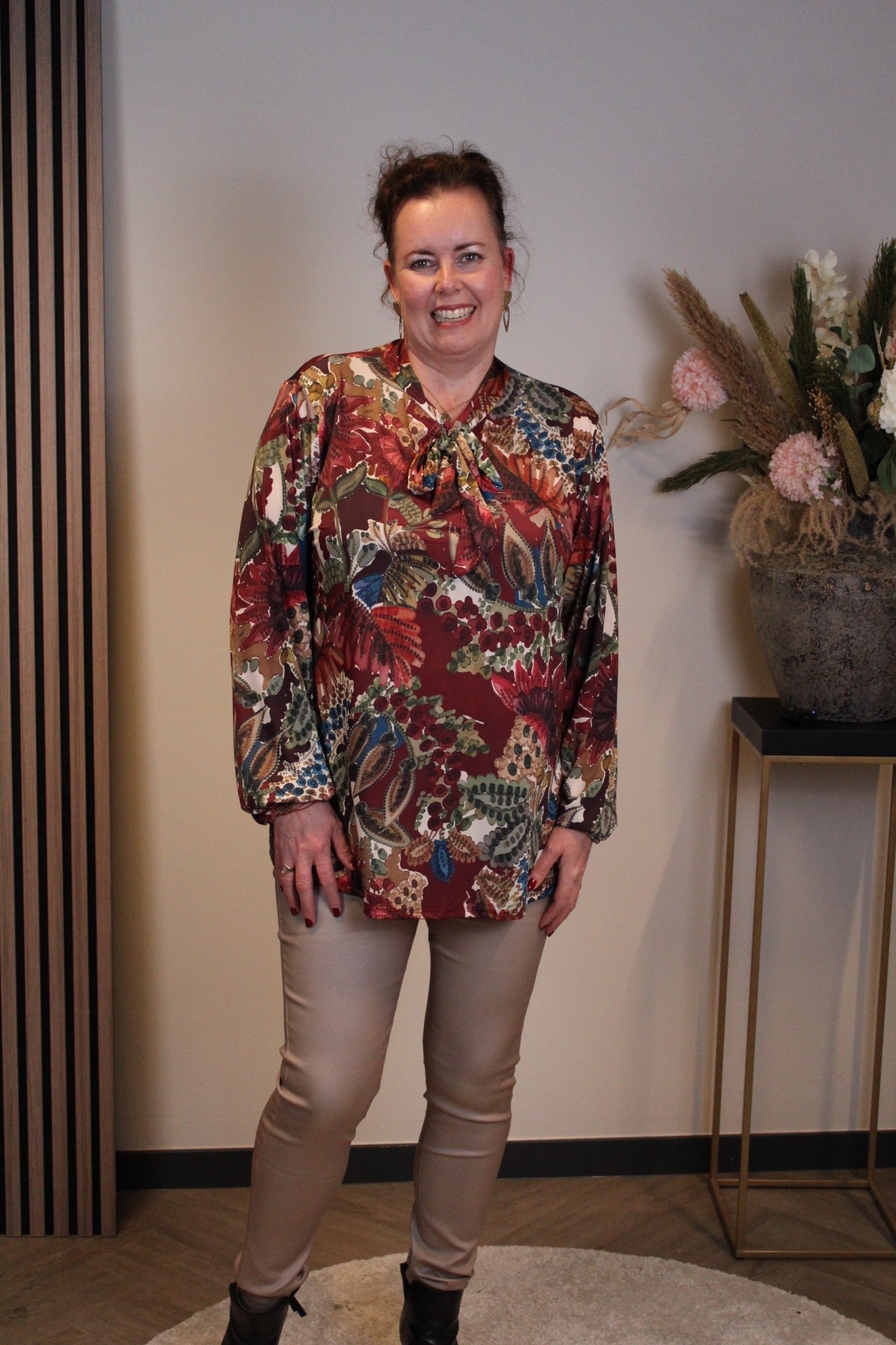 Hilda | Bluse grün Langarm 48 bis 52